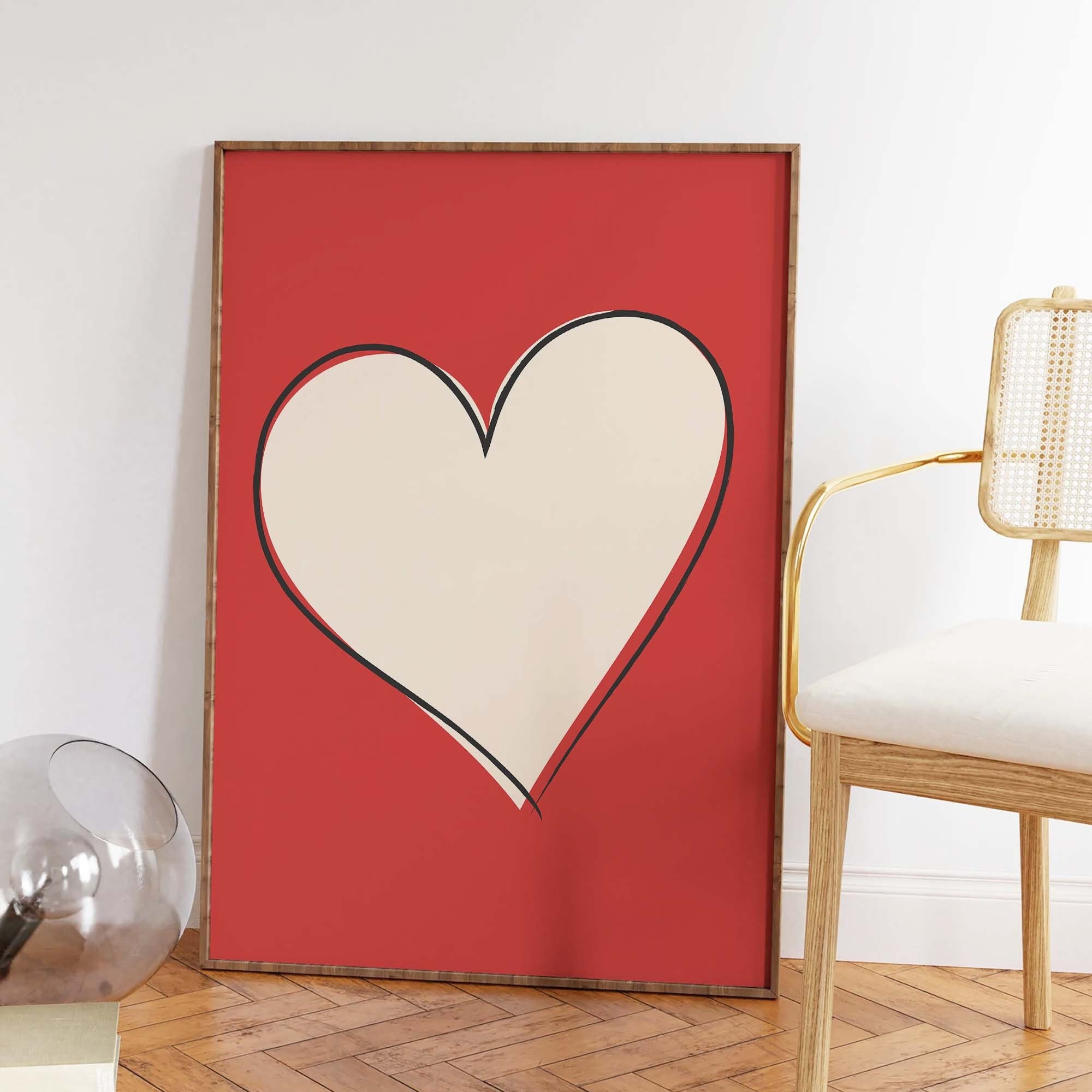 Red Heart Print - Image 4