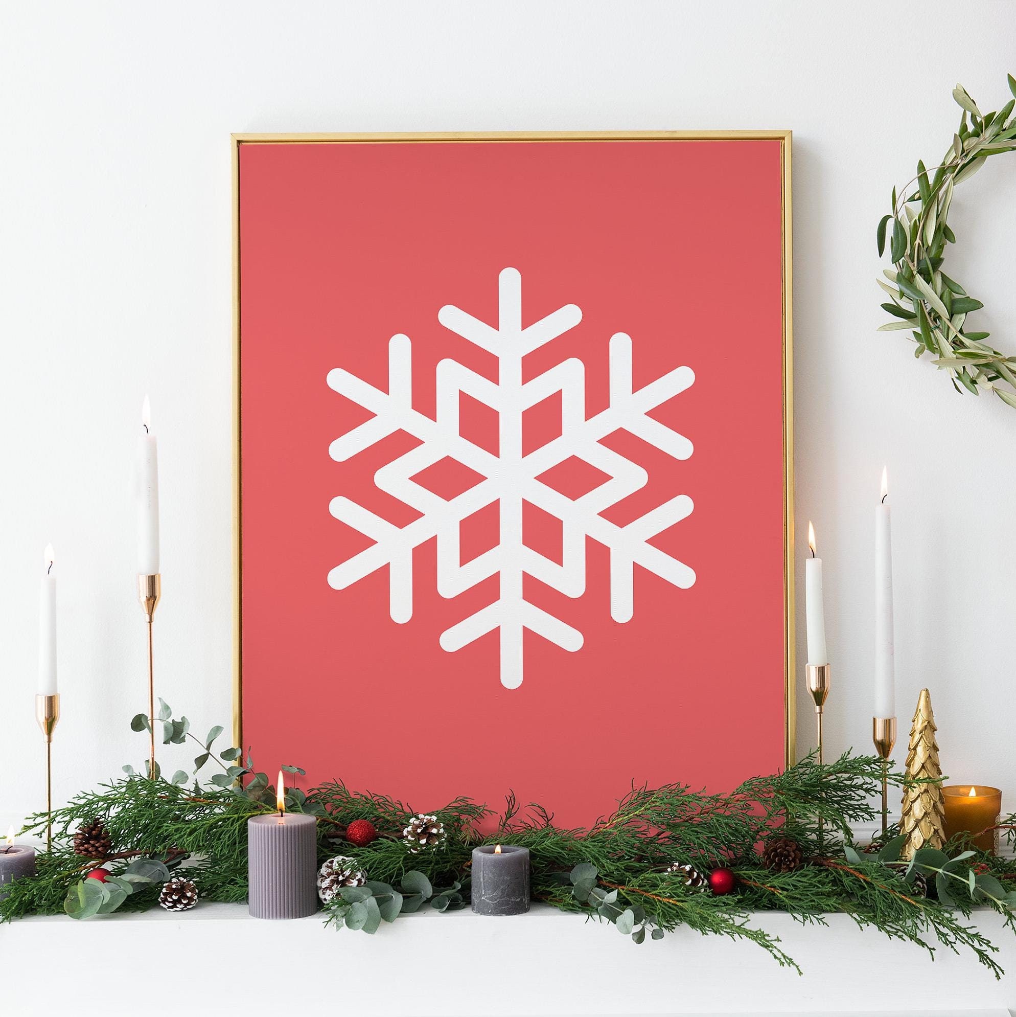 Red Snowflake Print - Image 2