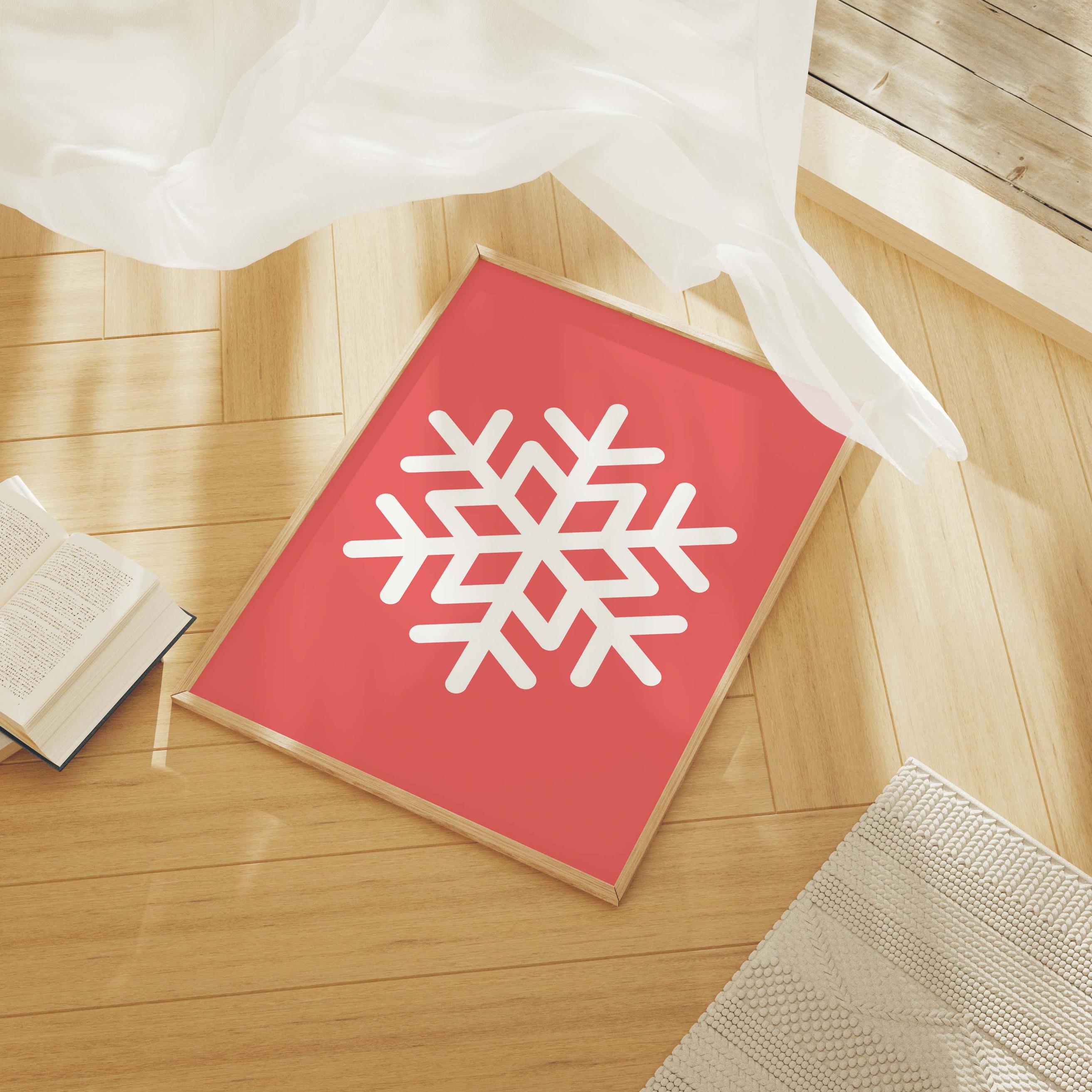 Red Snowflake Print - Image 3
