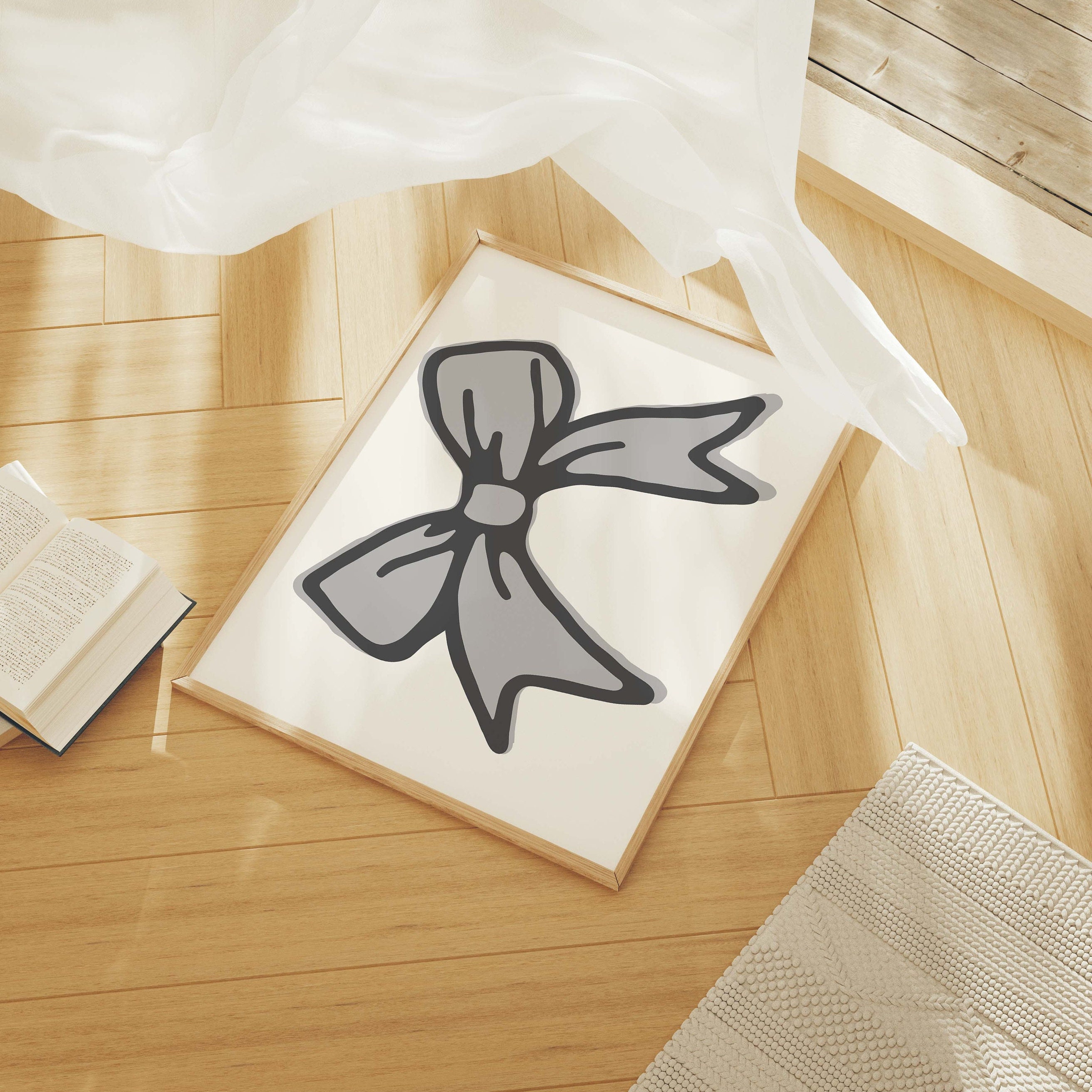 Ribbon Bow Print - Image 4