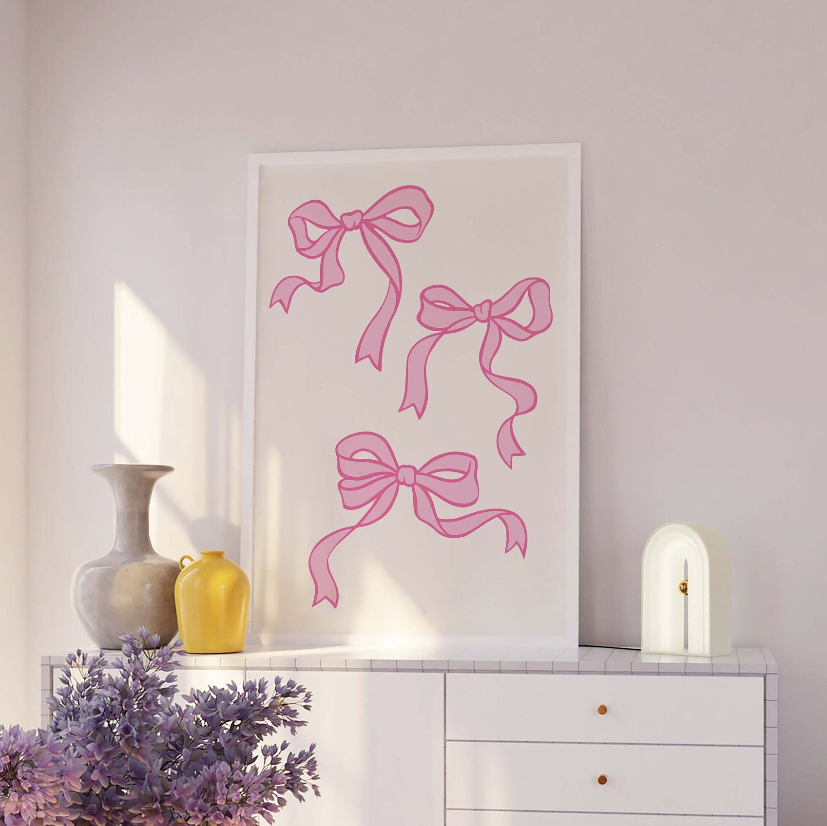 Ribbon Bow Print - Image 4