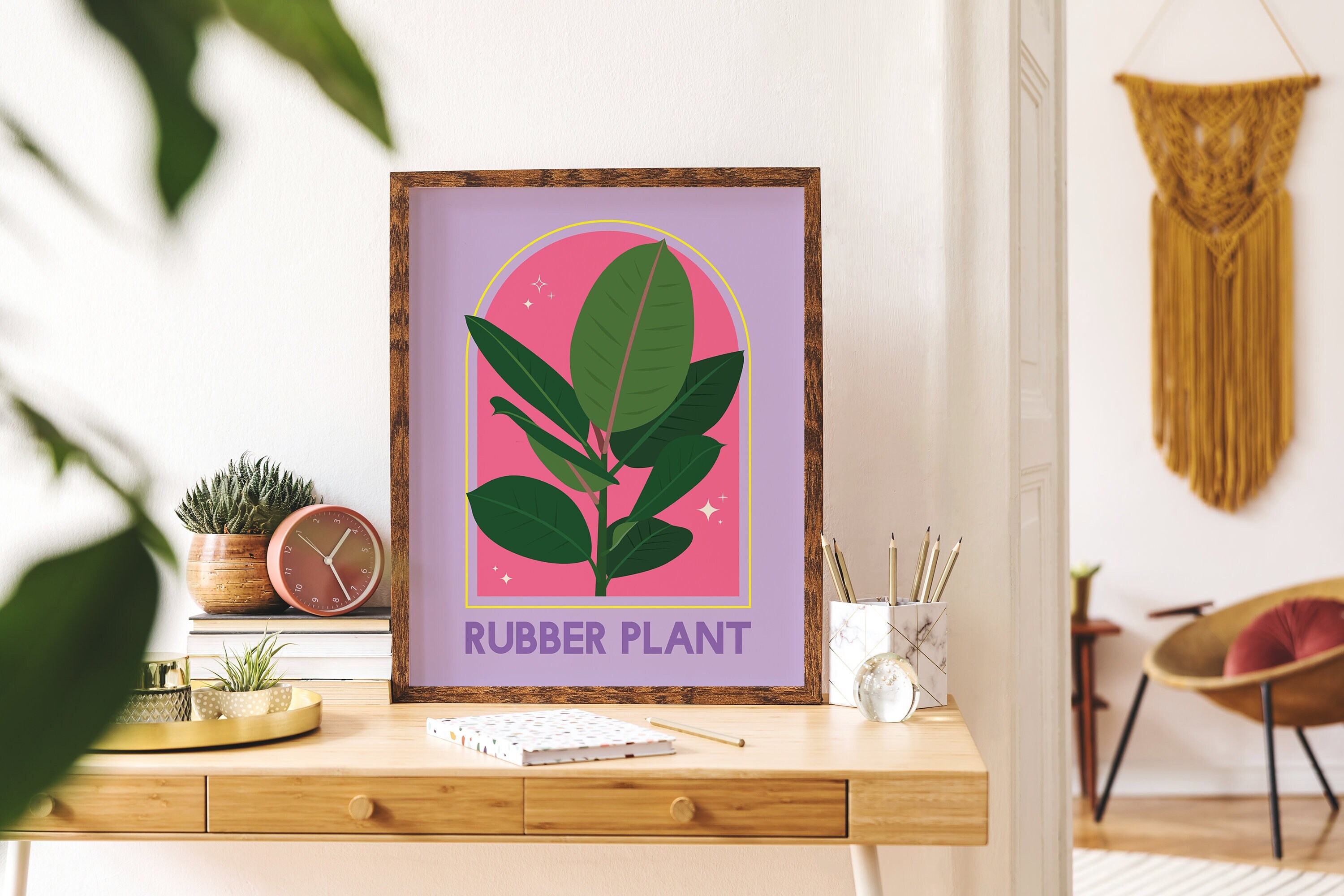 Rubber Plant House Plant Print - Image 3