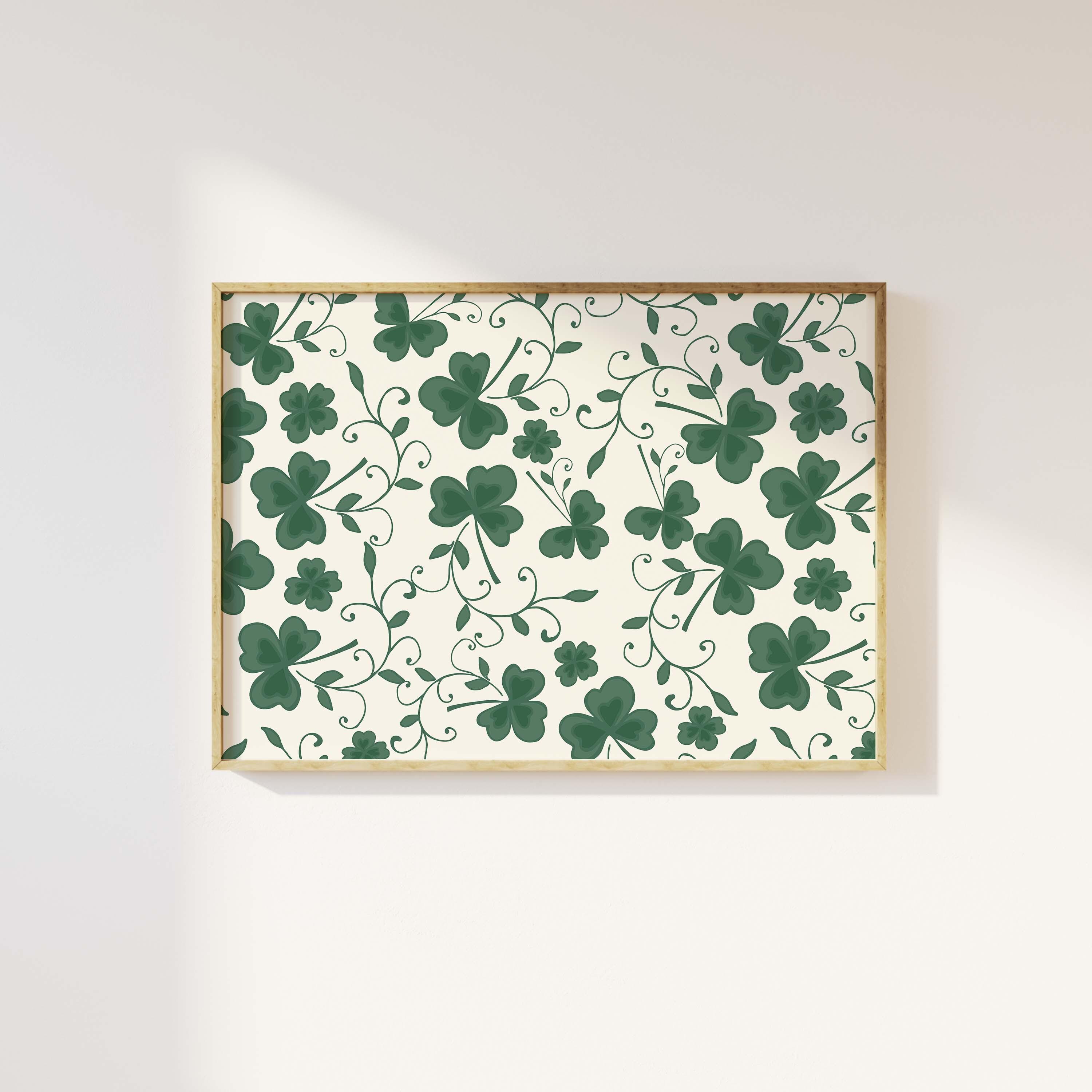 Shamrock Motif Print