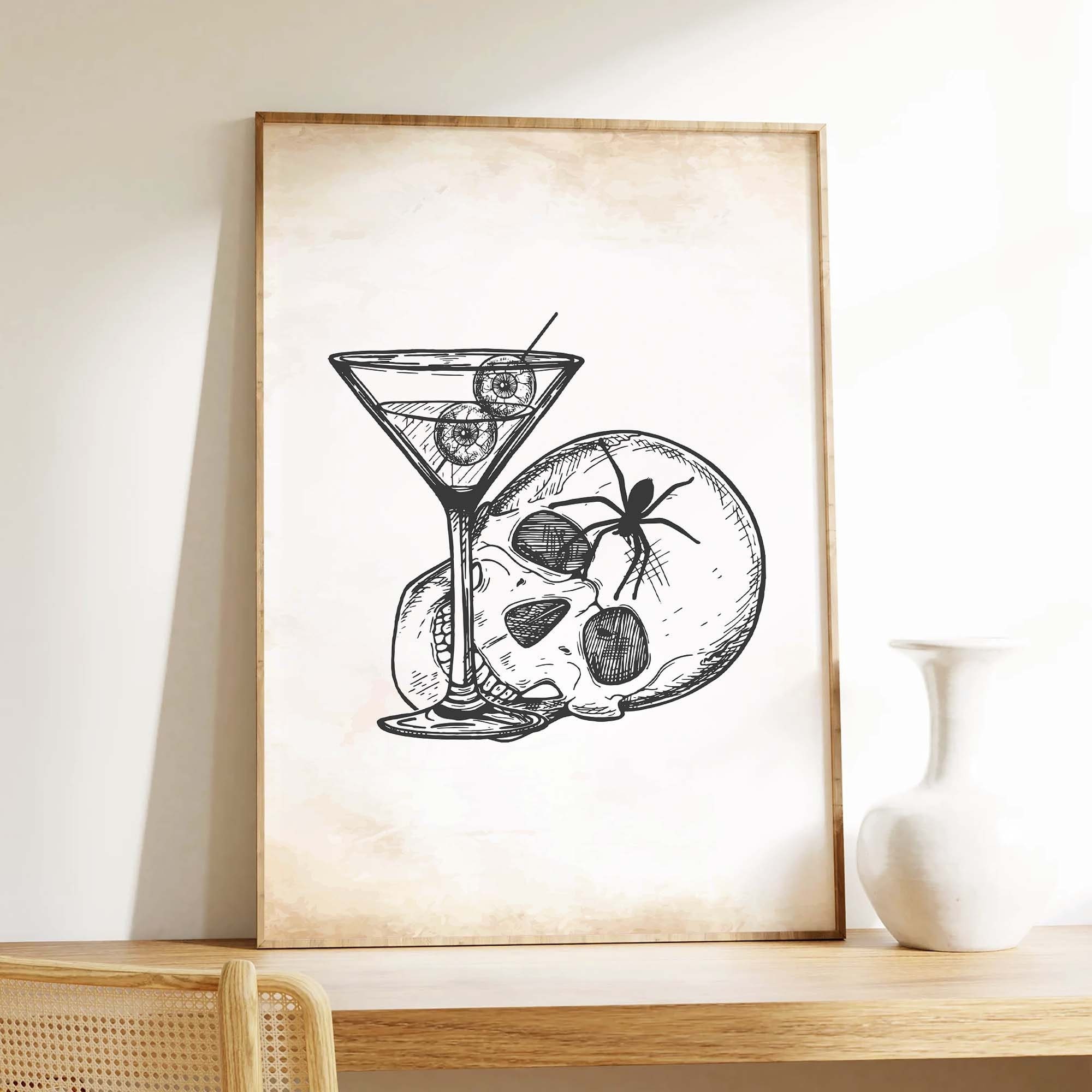 Skull Martini Print - Image 2