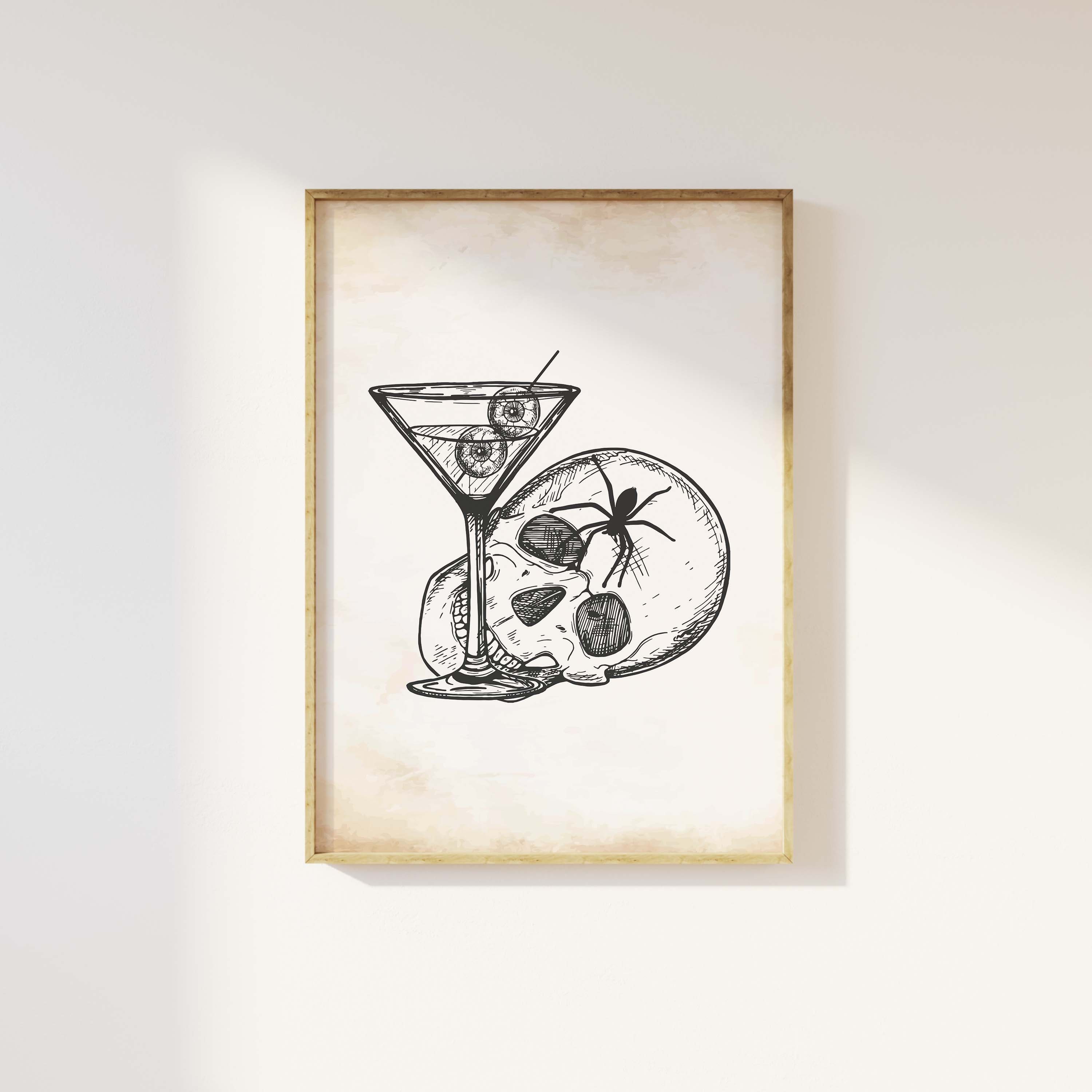 Skull Martini Print - Image 3