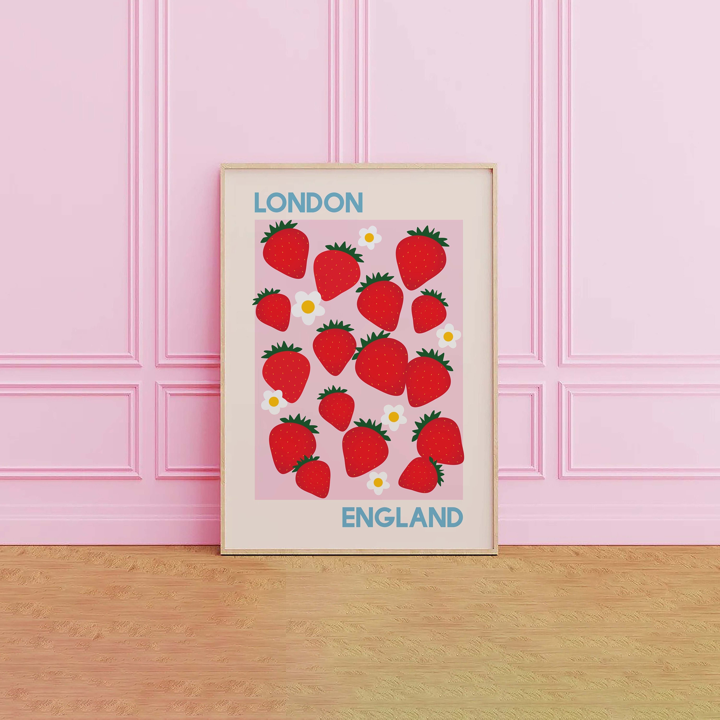 Strawberry London England Print - Image 2