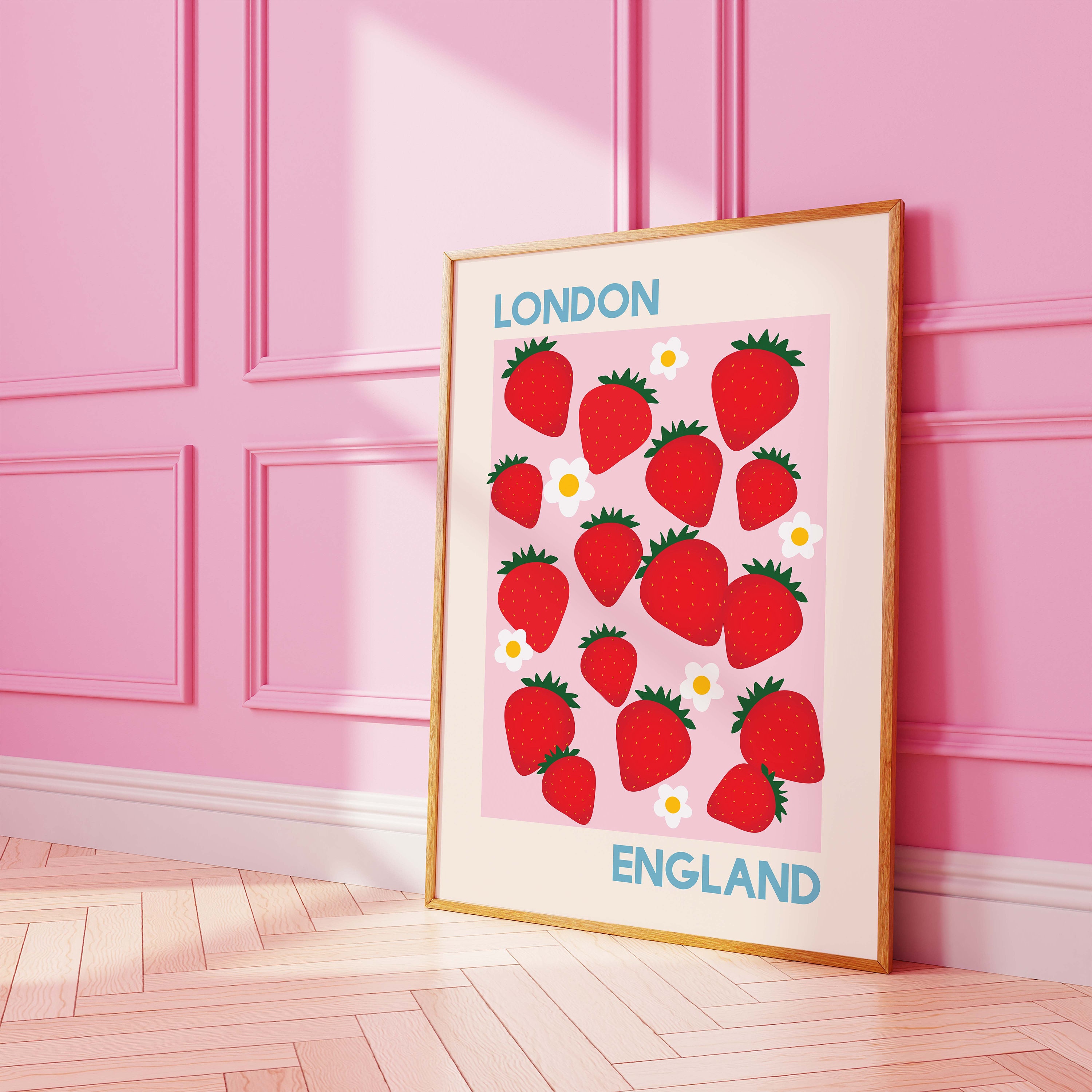 Strawberry London England Print - Image 5