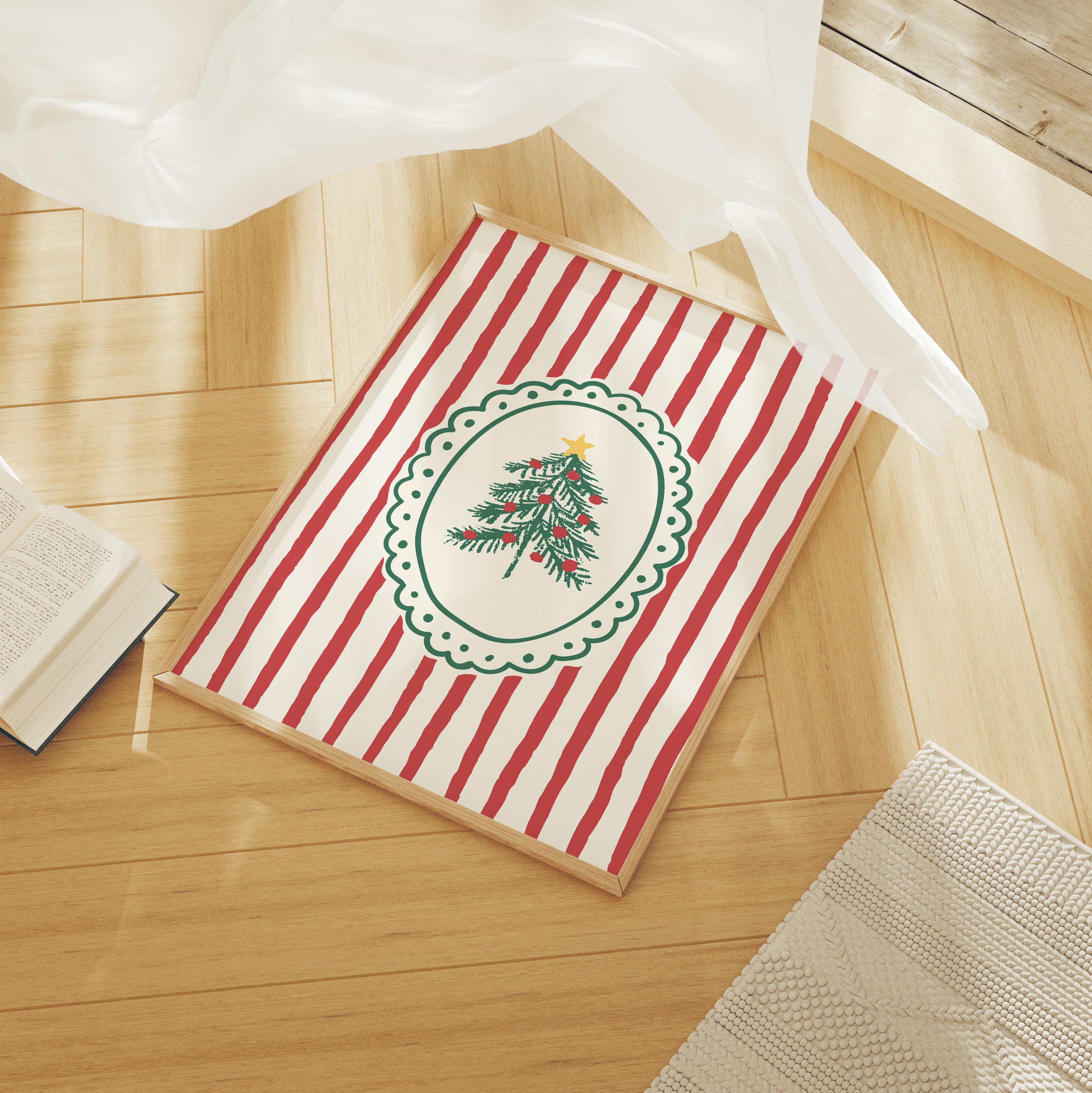Striped Christmas Print - Image 2