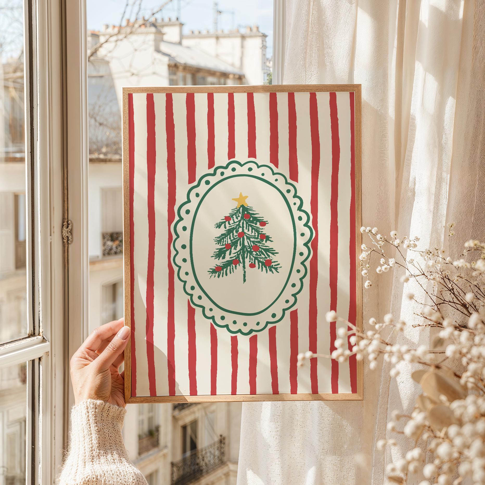 Striped Christmas Print - Image 3