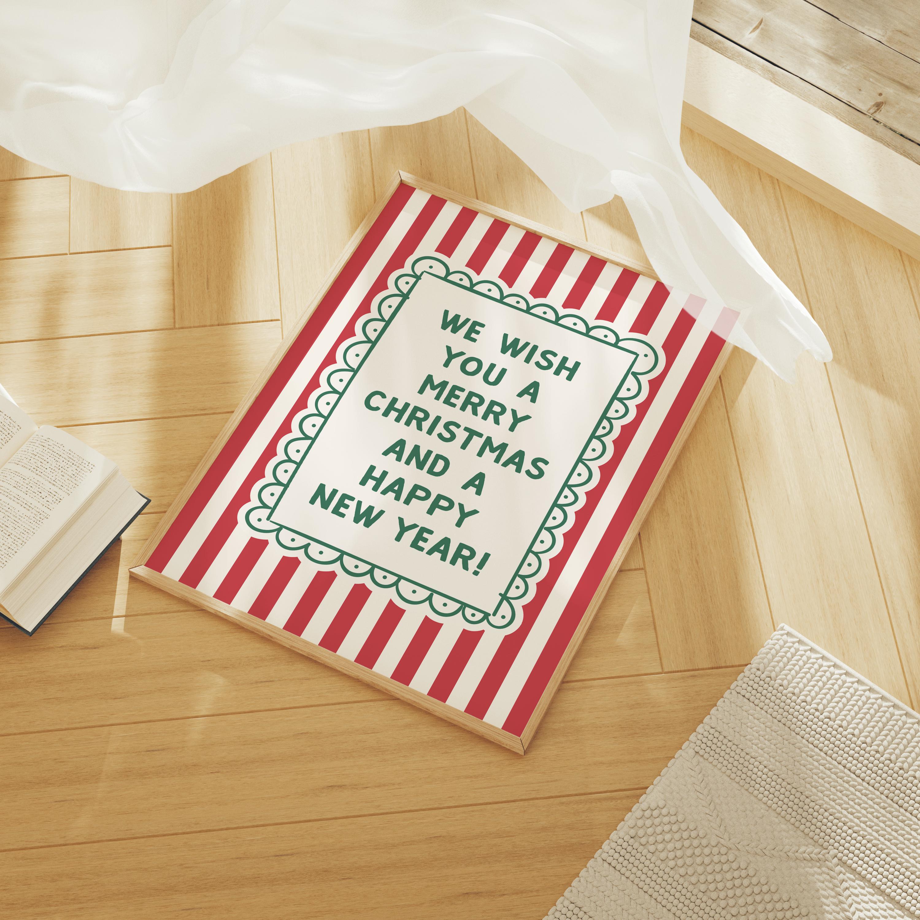 Striped Christmas Print - Image 2