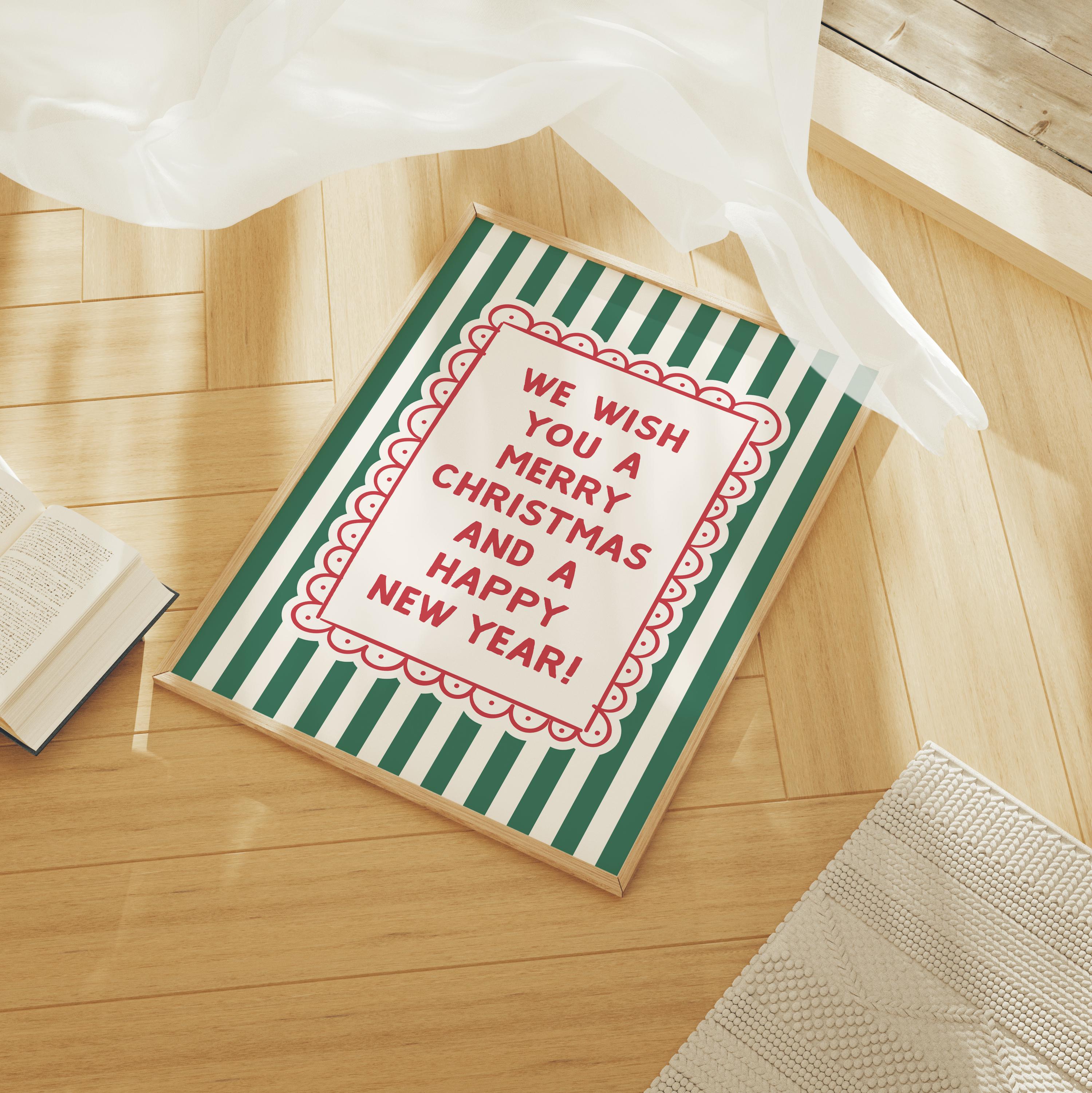 Striped Christmas Print - Image 3