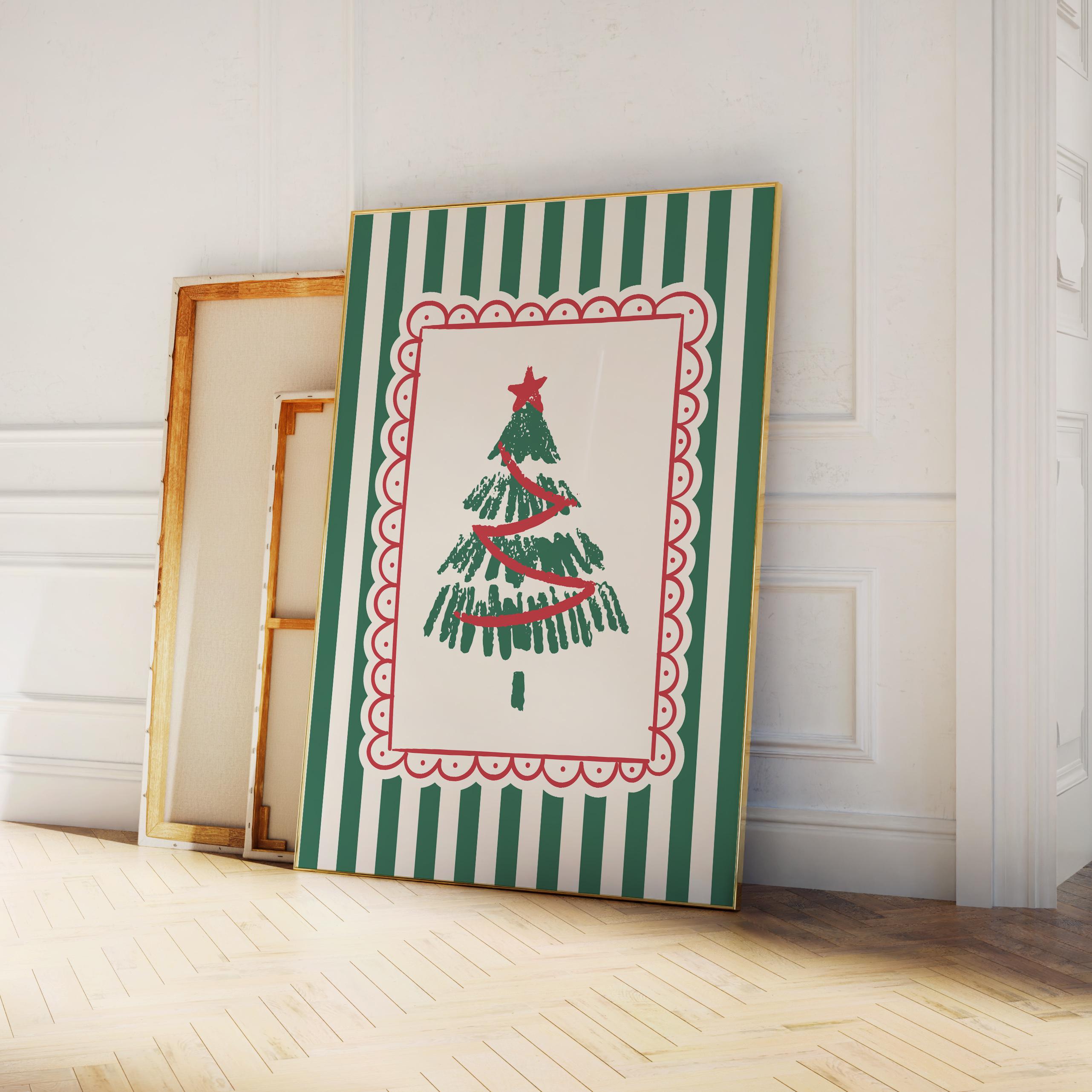Striped Christmas Print - Image 4