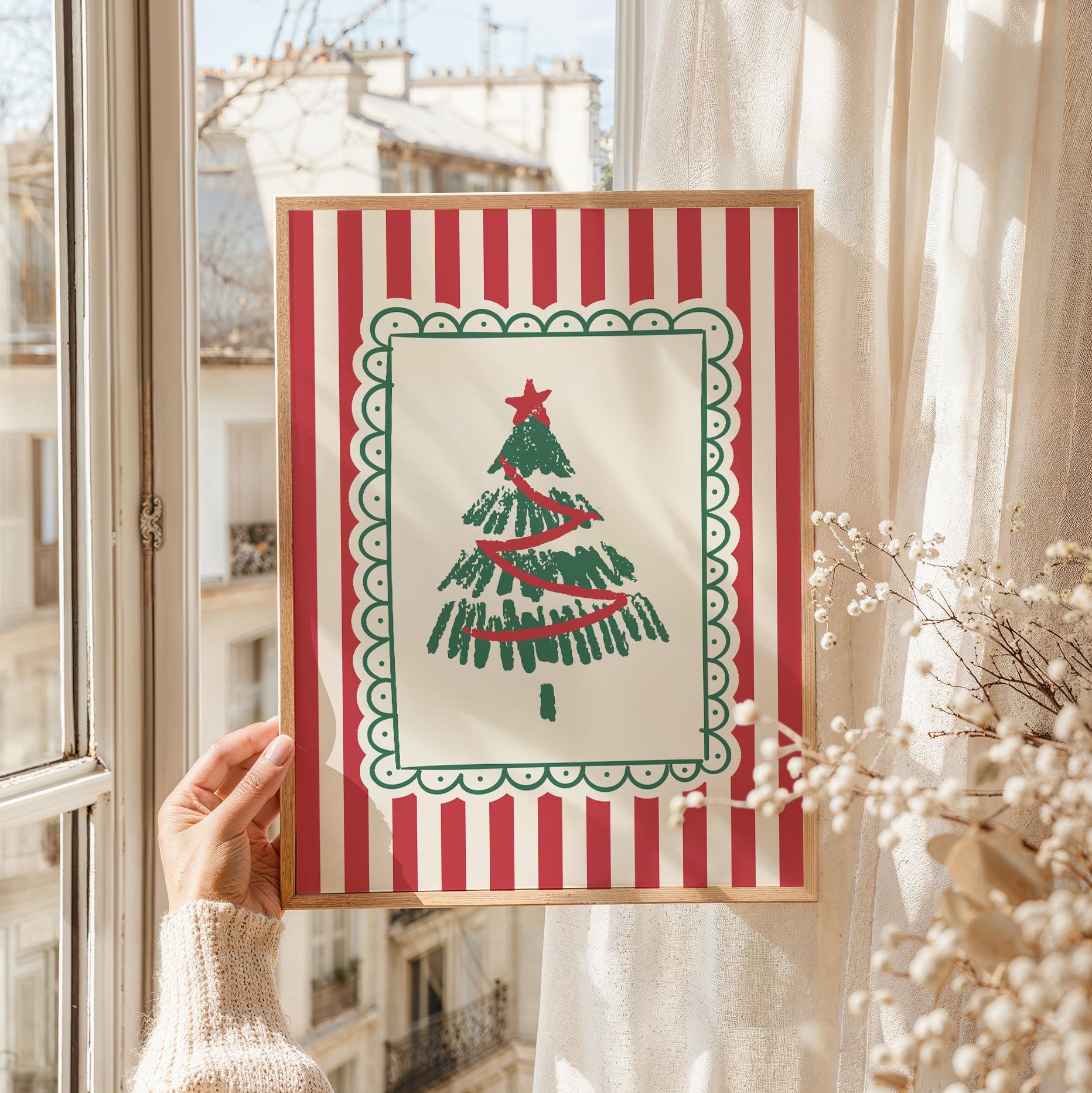 Striped Christmas Print - Image 2