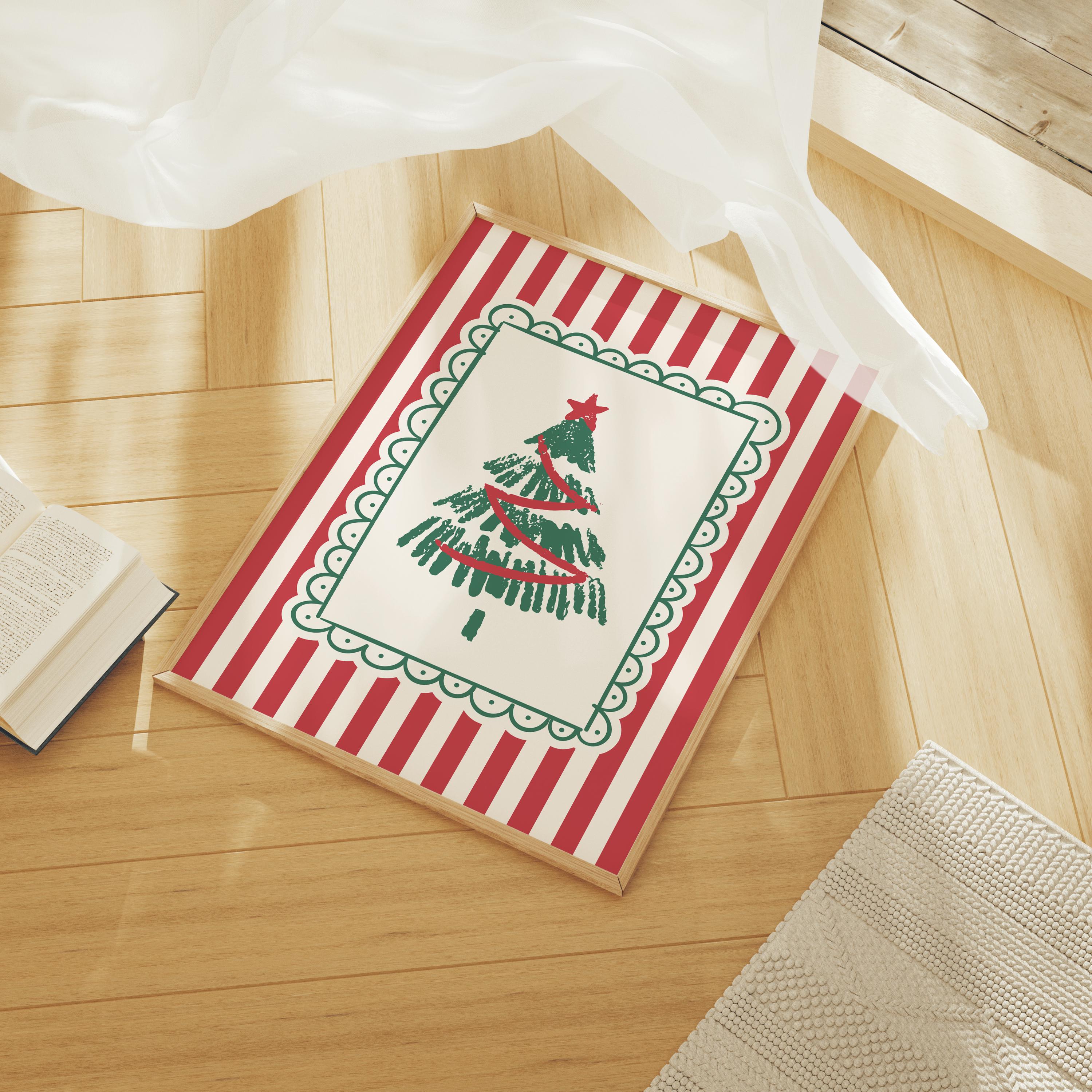 Striped Christmas Print - Image 3