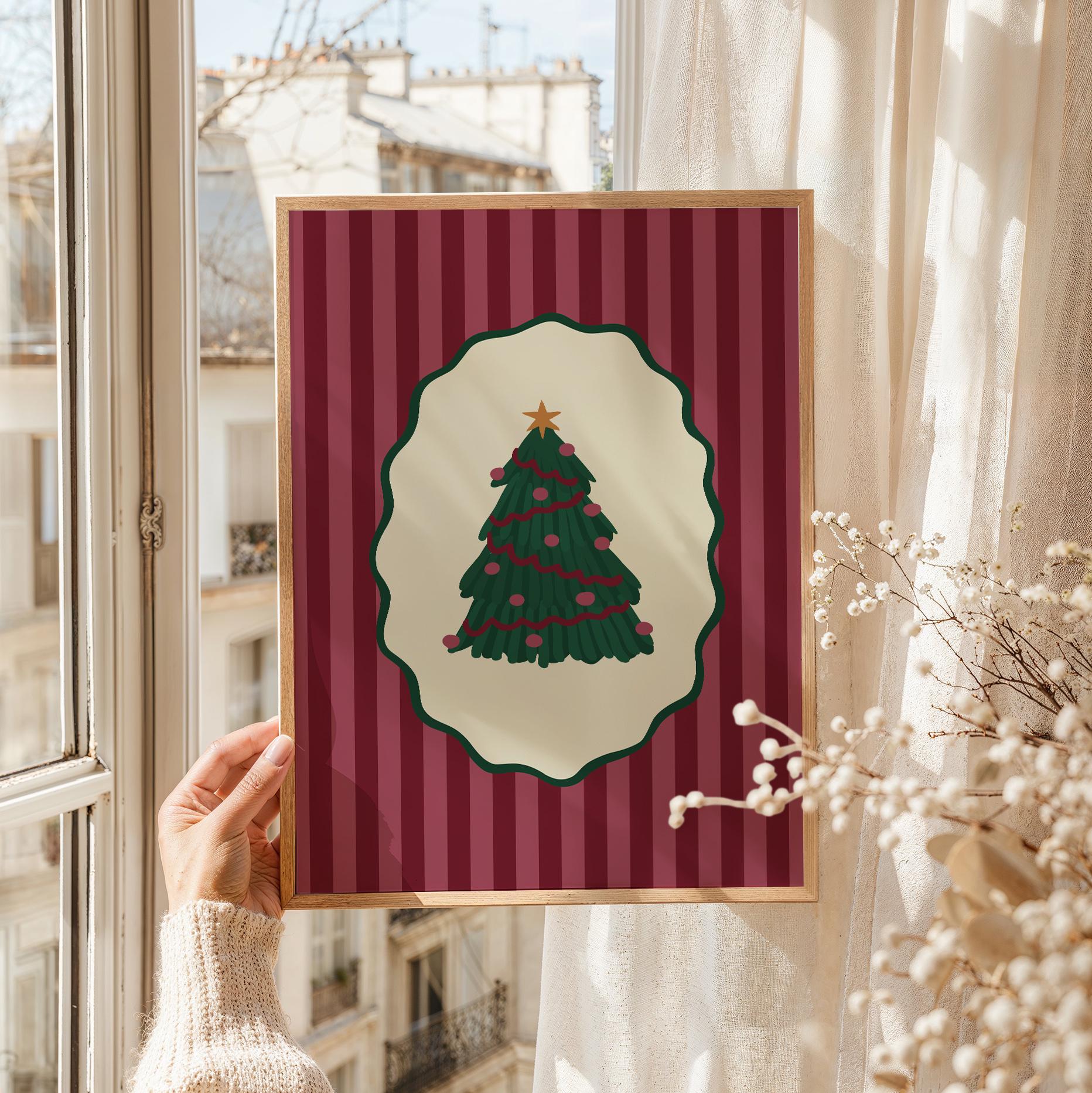 Striped Christmas Tree Print - Image 2