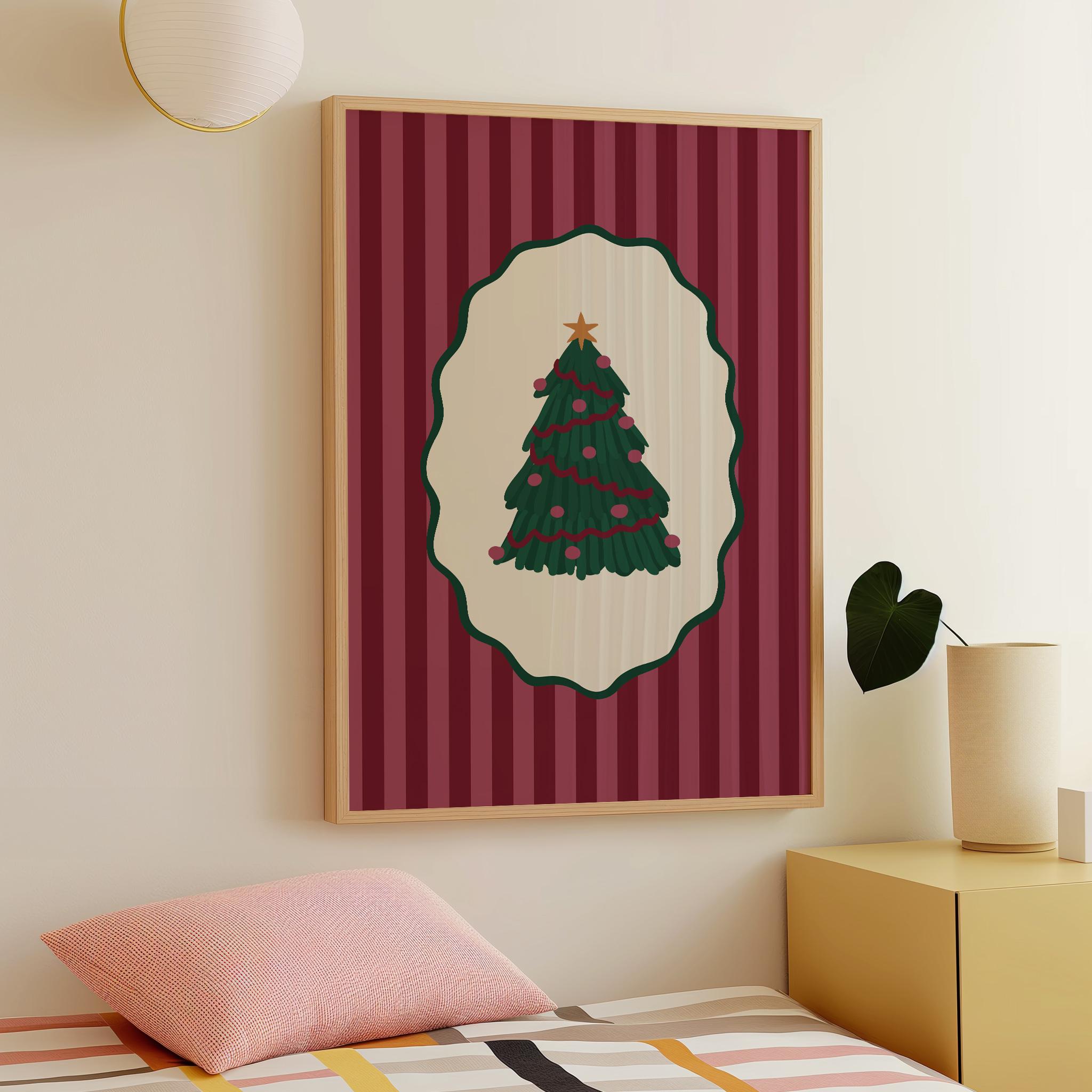 Striped Christmas Tree Print - Image 3