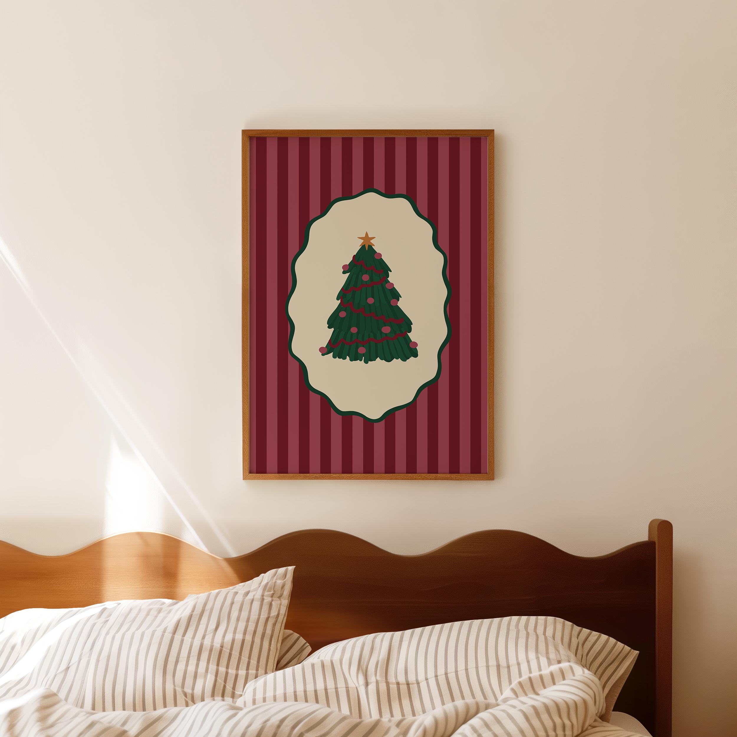 Striped Christmas Tree Print - Image 4