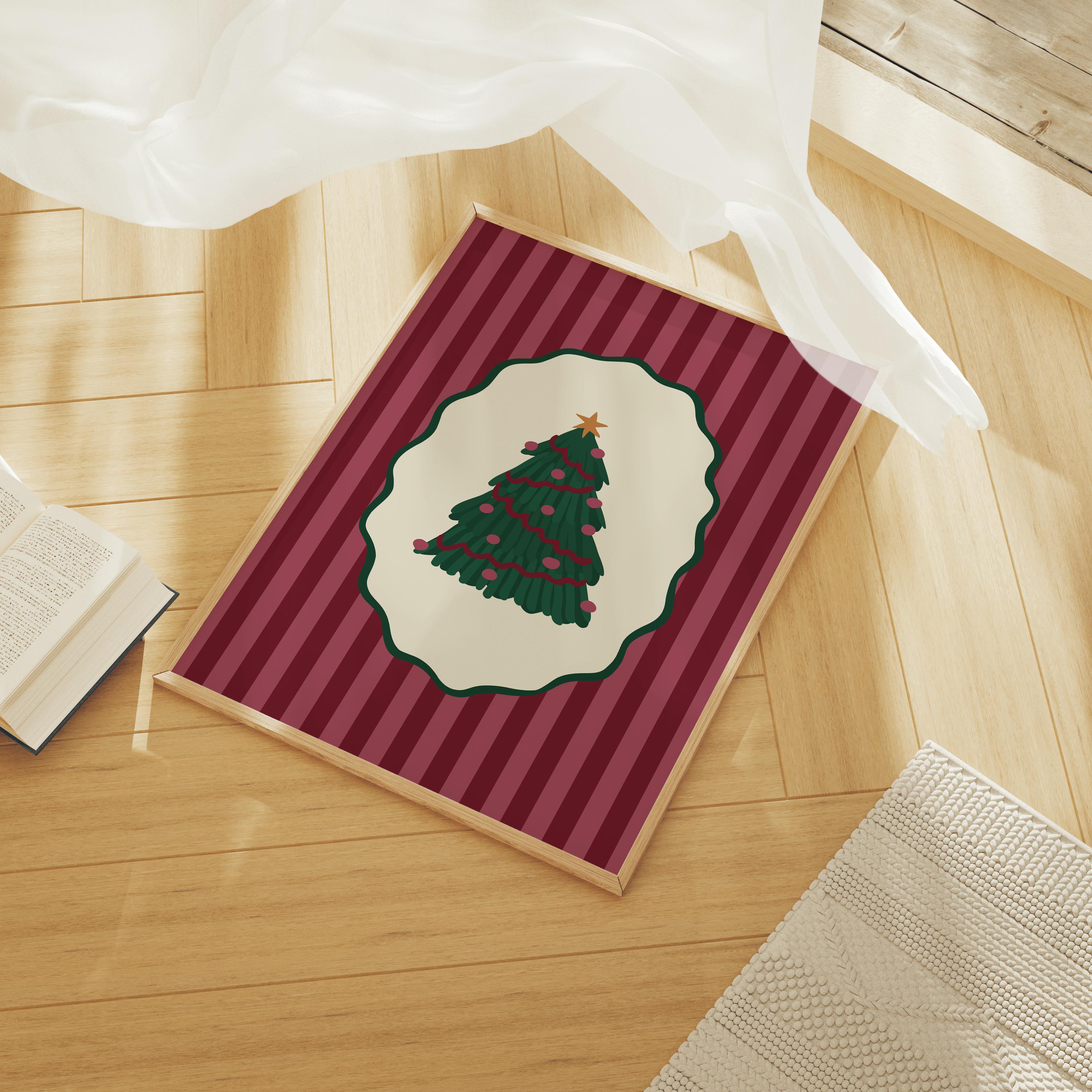 Striped Christmas Tree Print - Image 5