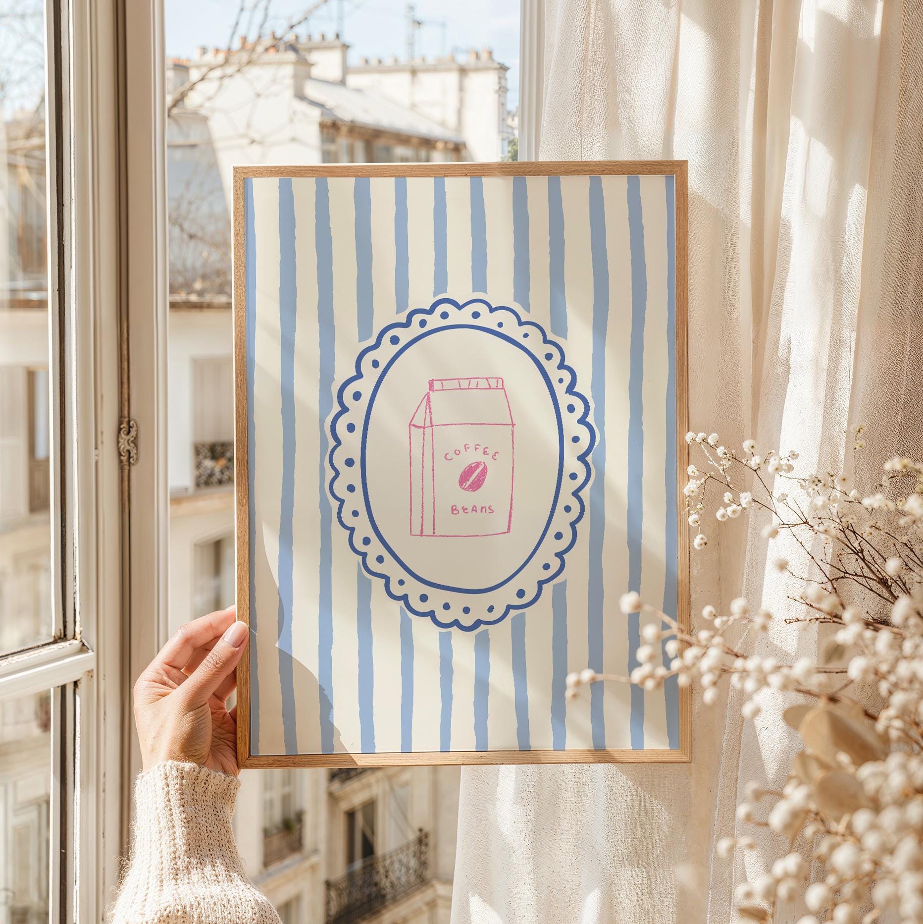 Striped Coffee Print - Image 3