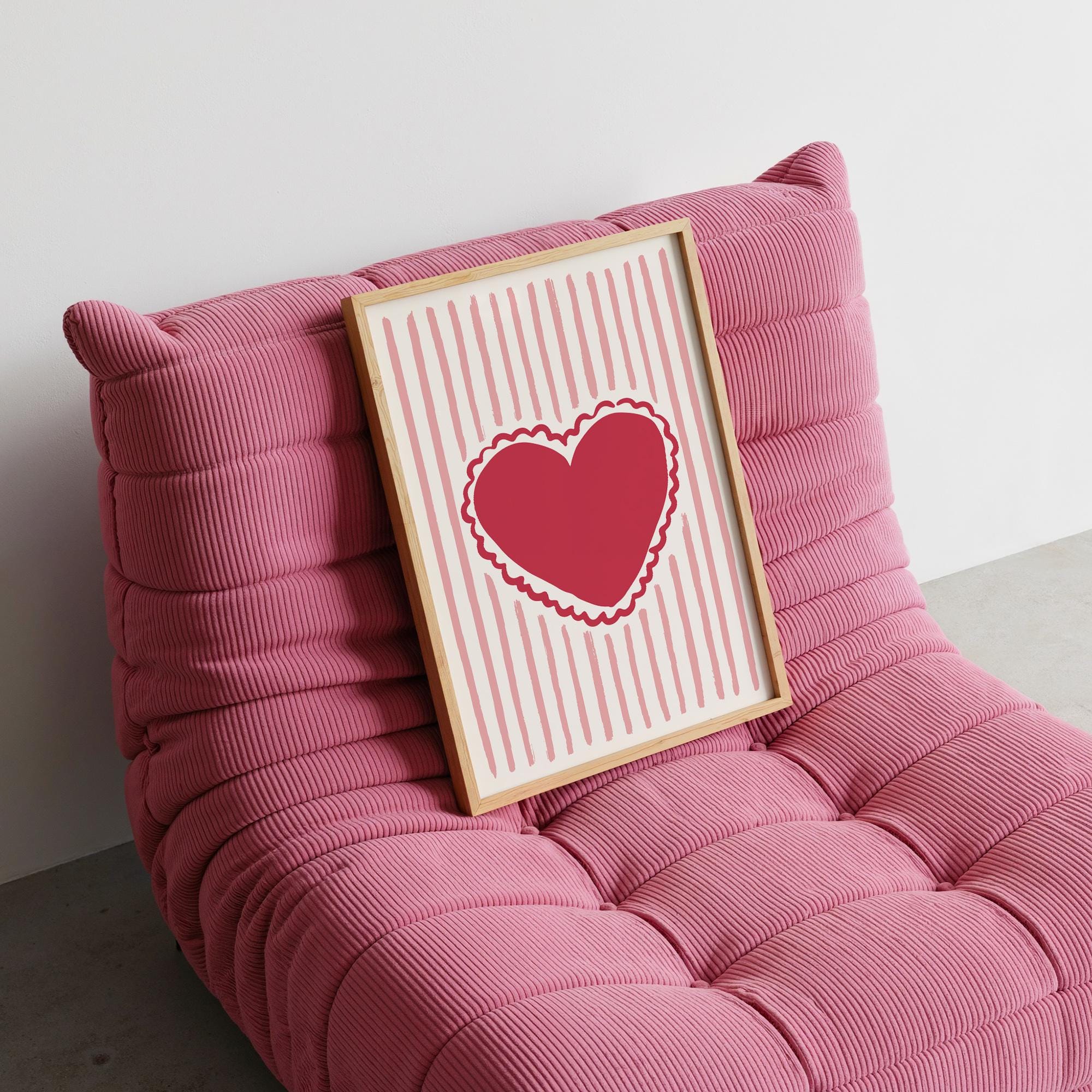 Striped Hearts Print - Image 2