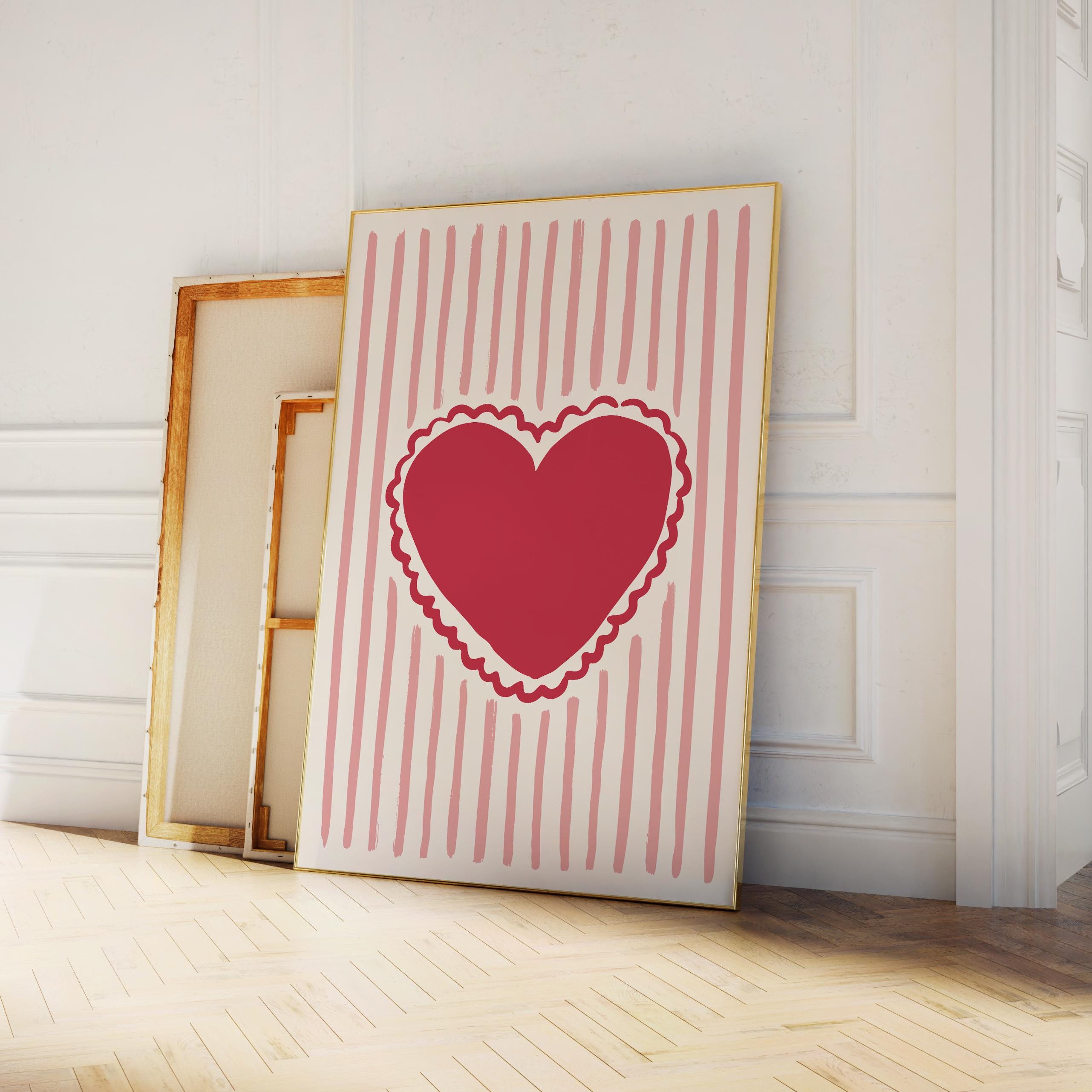 Striped Hearts Print - Image 3