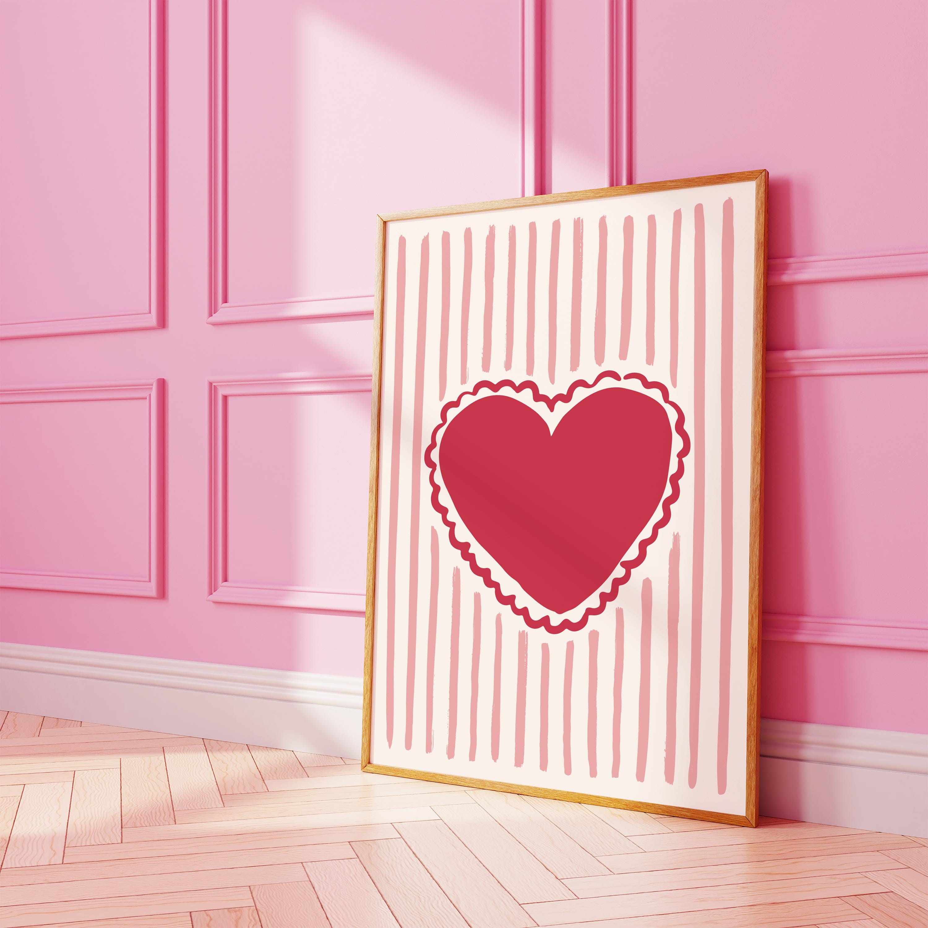 Striped Hearts Print - Image 4