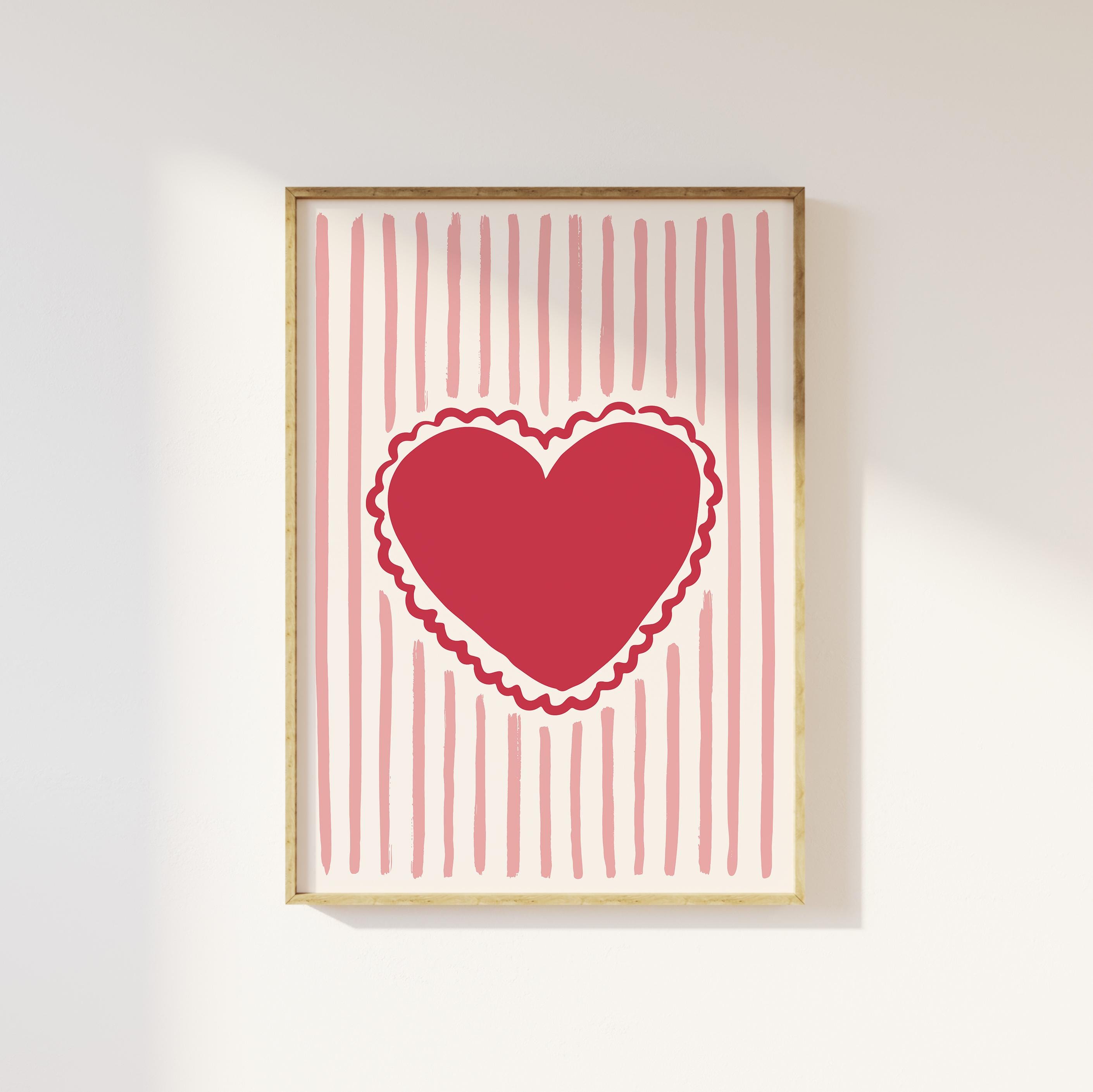 Striped Hearts Print - Image 5