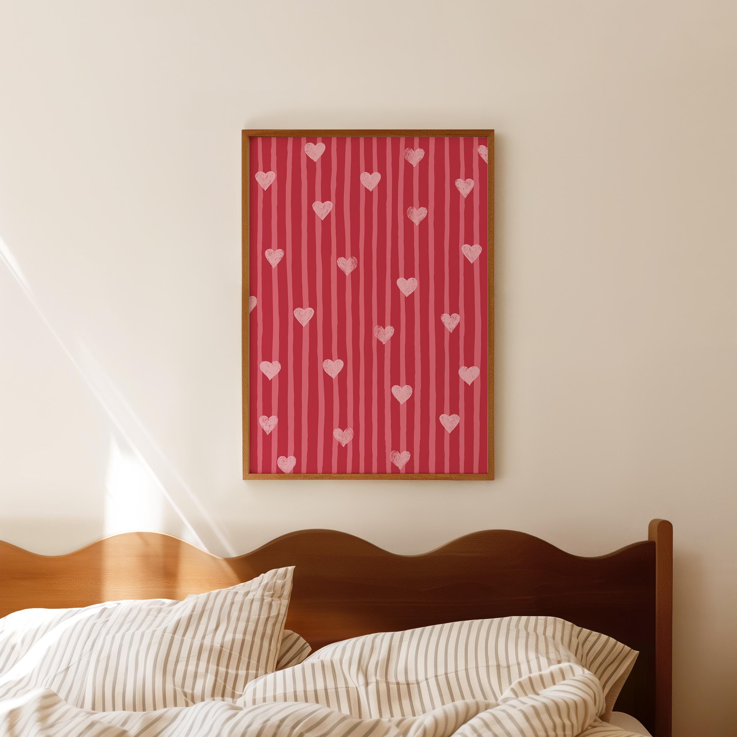 Striped Hearts Print - Image 3