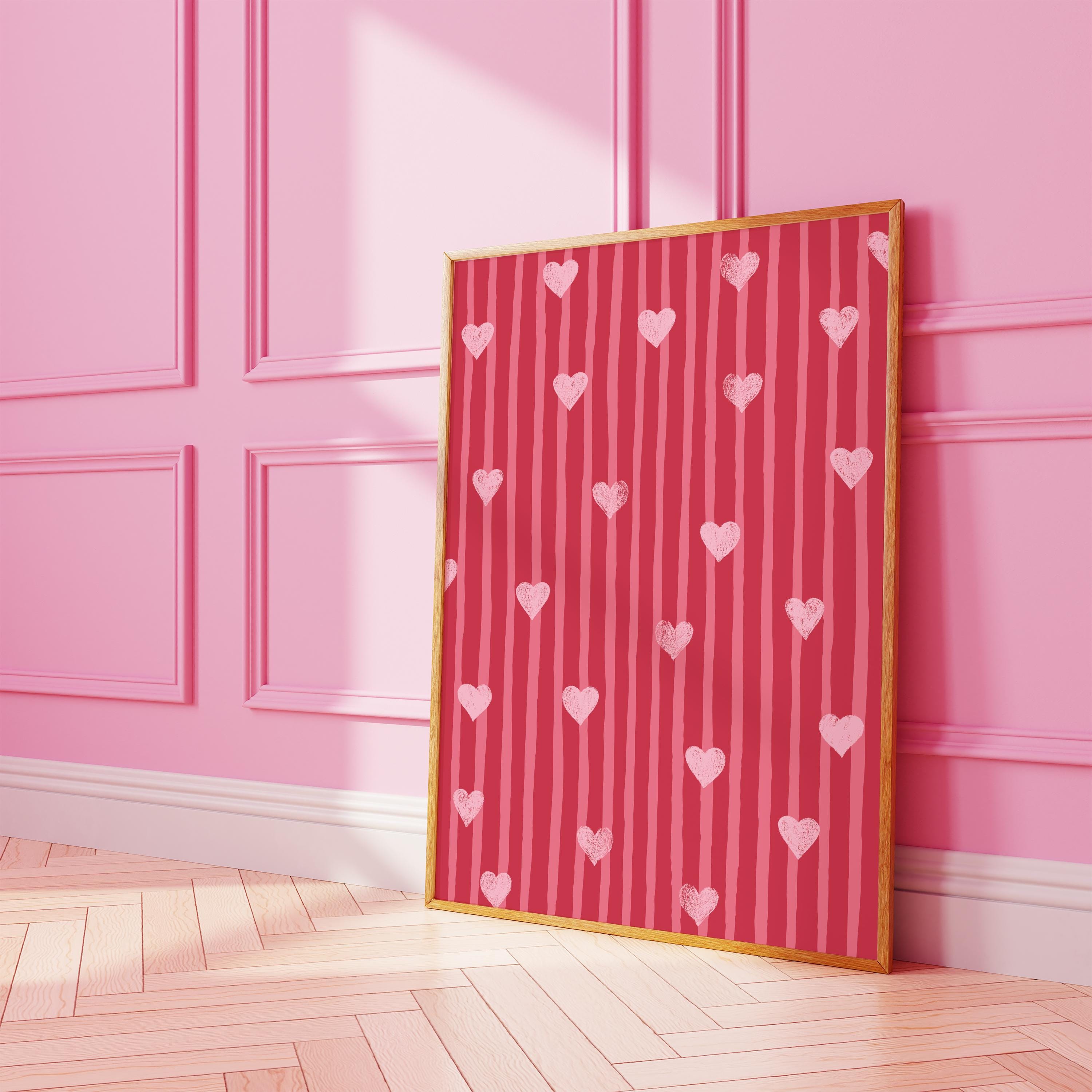 Striped Hearts Print - Image 4