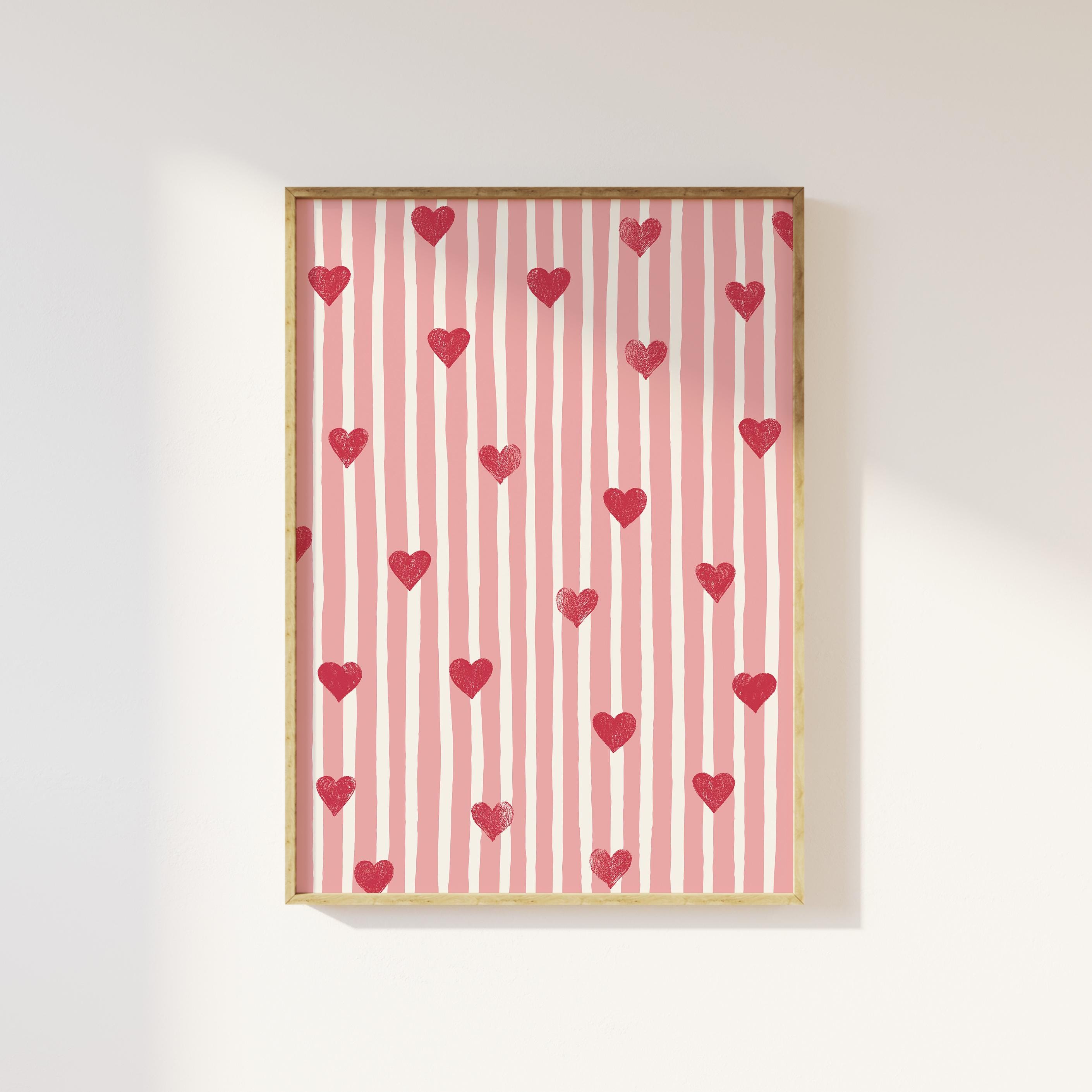 Striped Hearts Print - Image 2