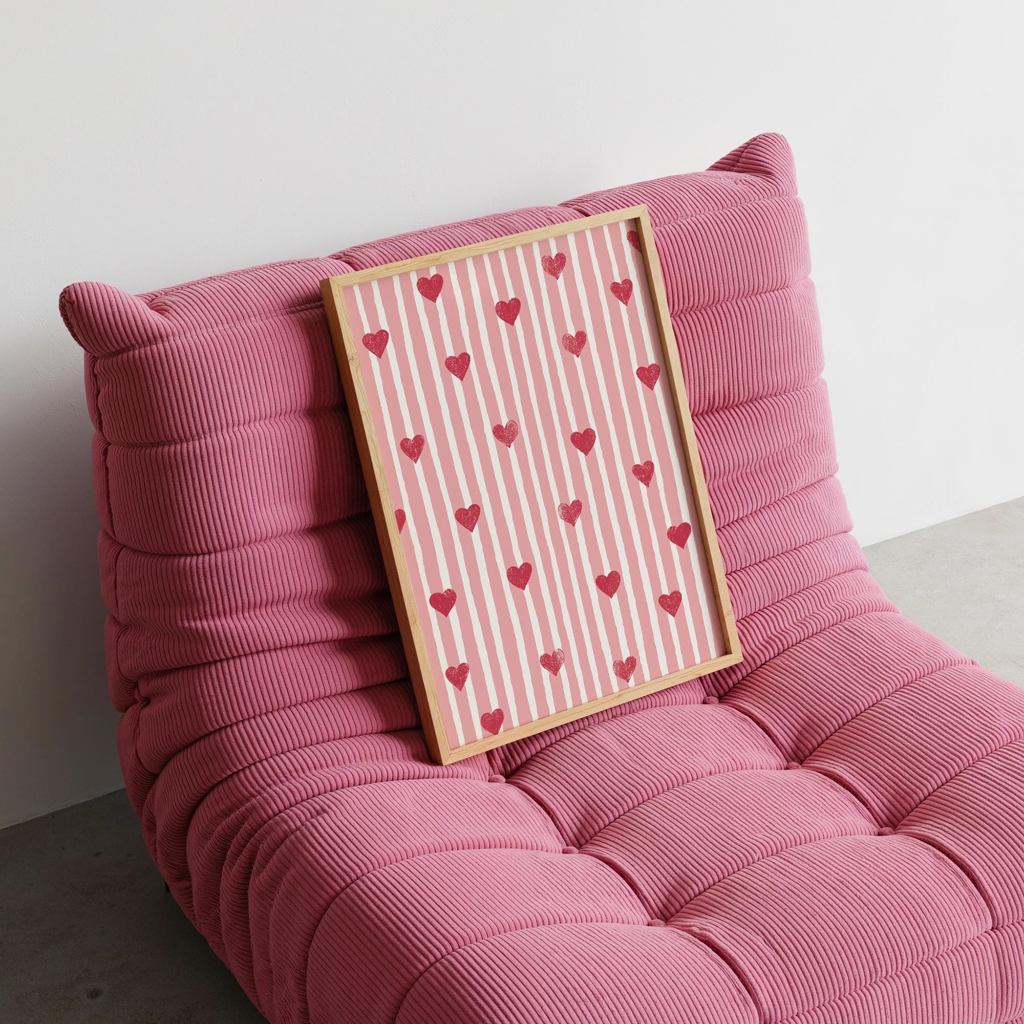 Striped Hearts Print - Image 4