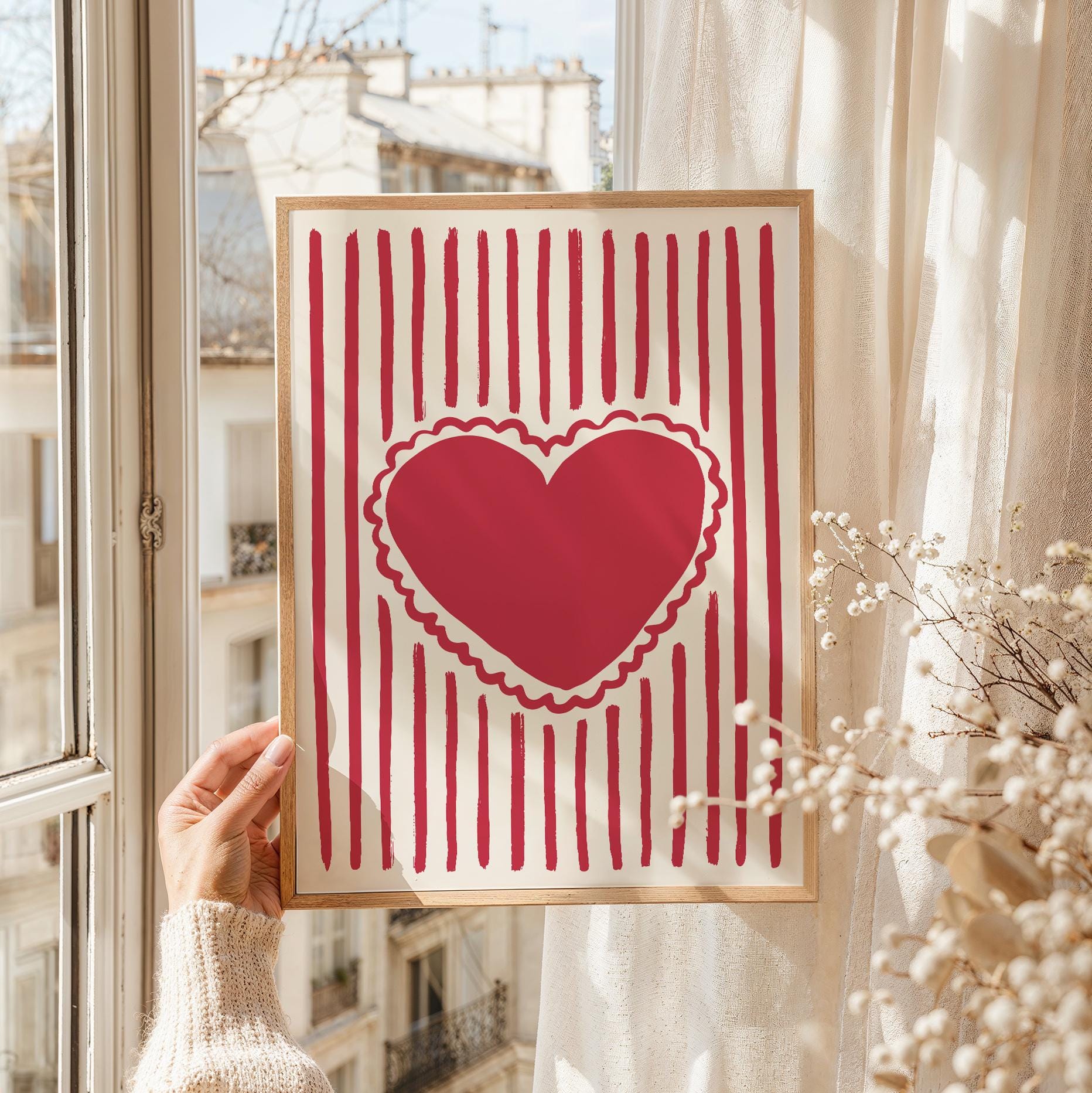 Striped Hearts Print - Image 2