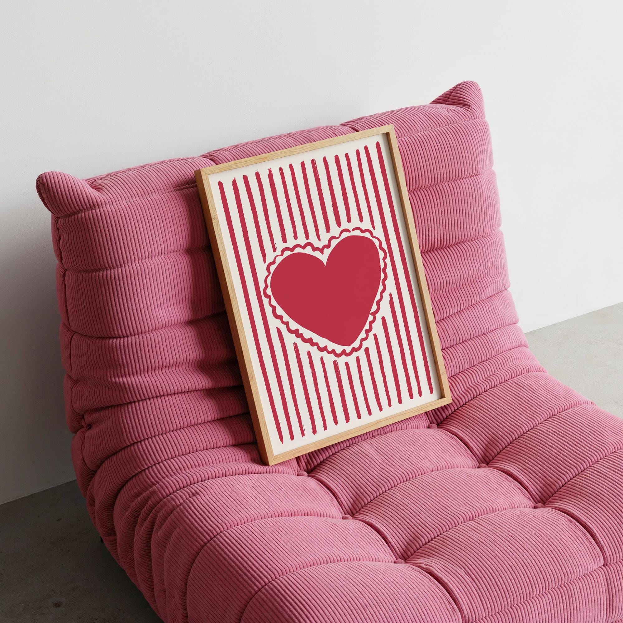 Striped Hearts Print - Image 3