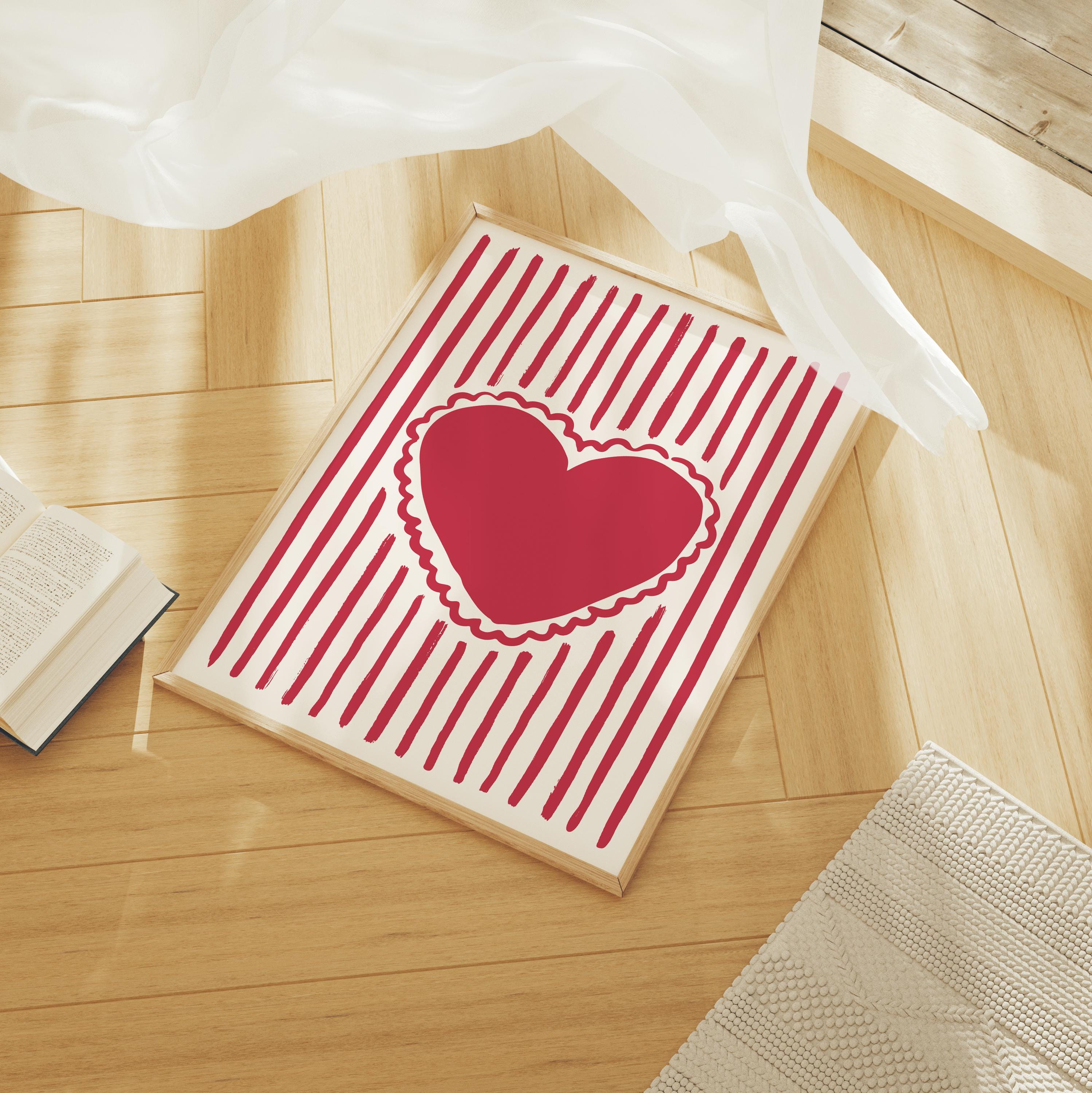 Striped Hearts Print - Image 5