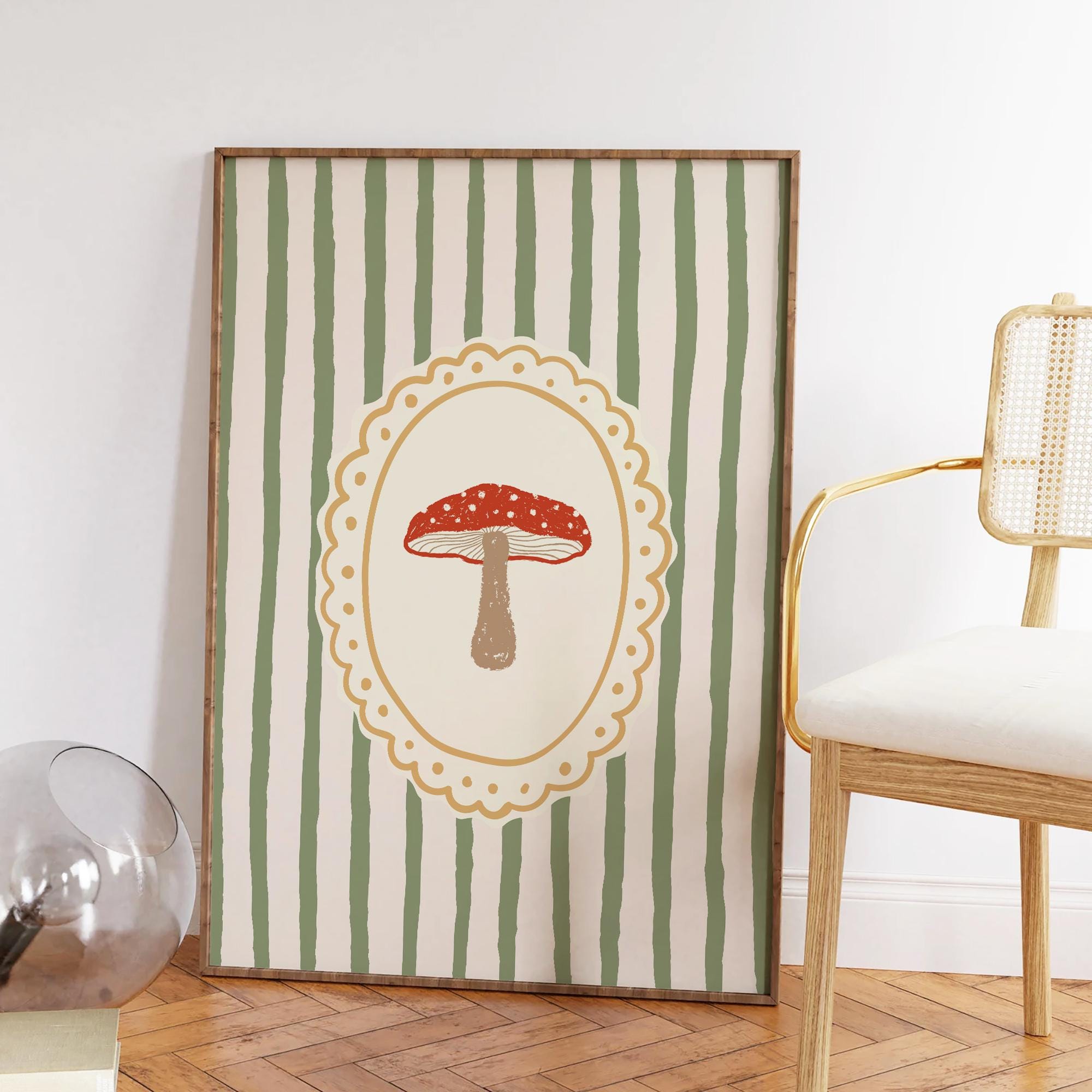 Striped Mushroom Print - Image 2