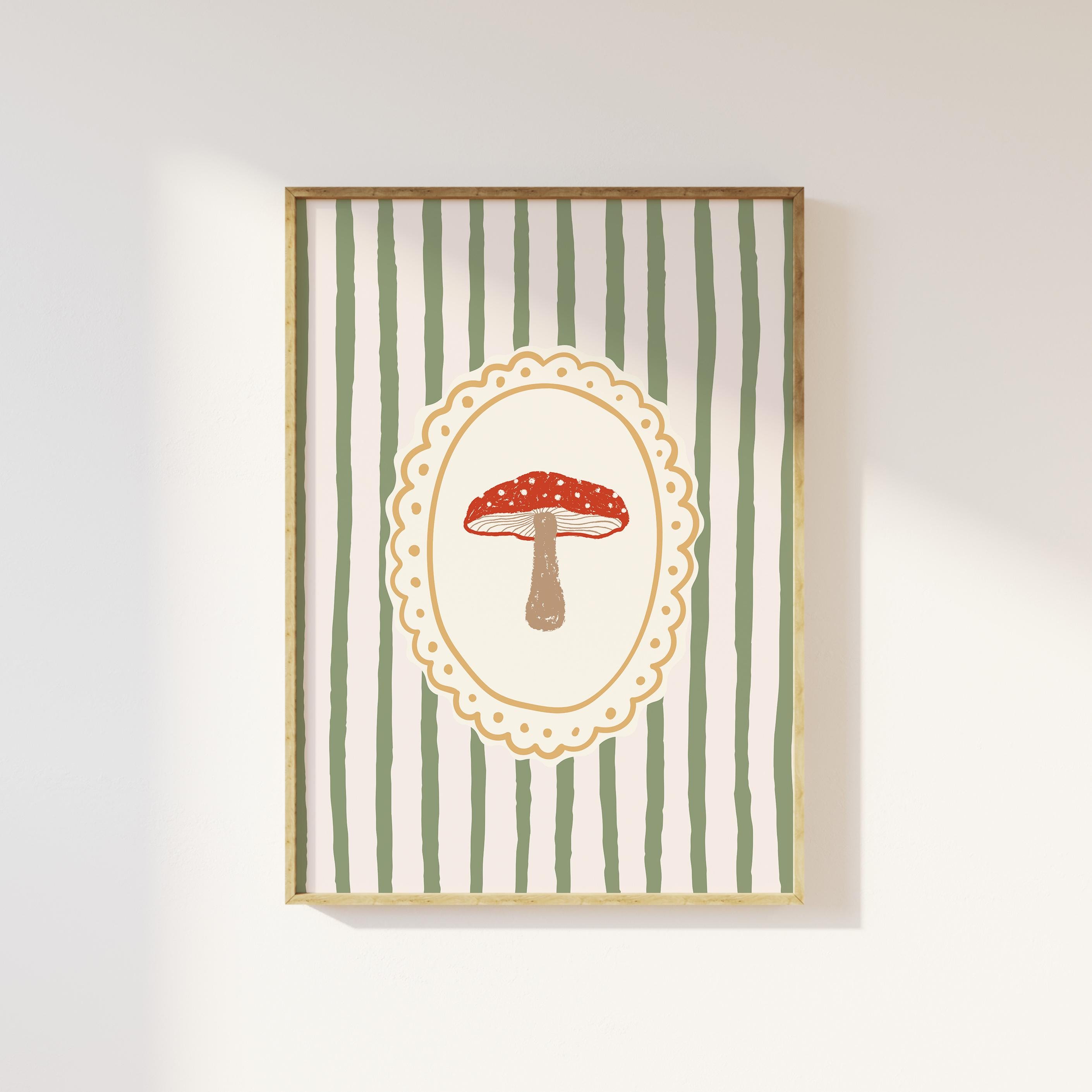 Striped Mushroom Print - Image 3