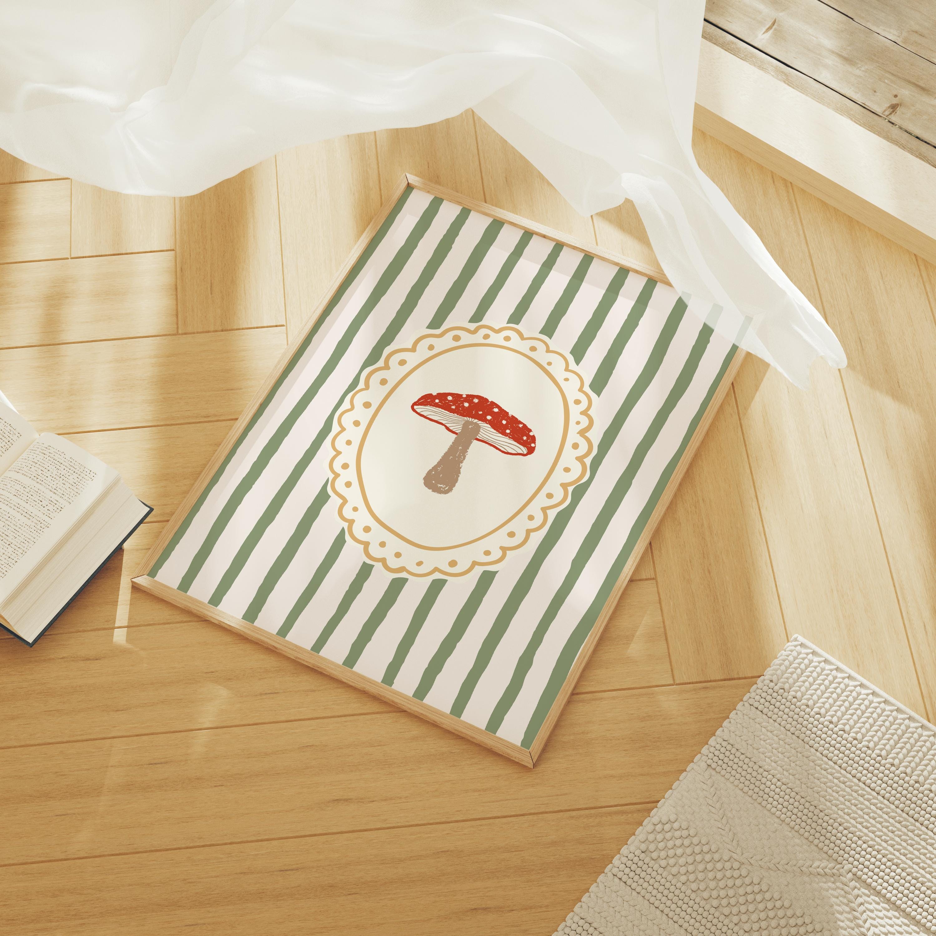 Striped Mushroom Print - Image 4