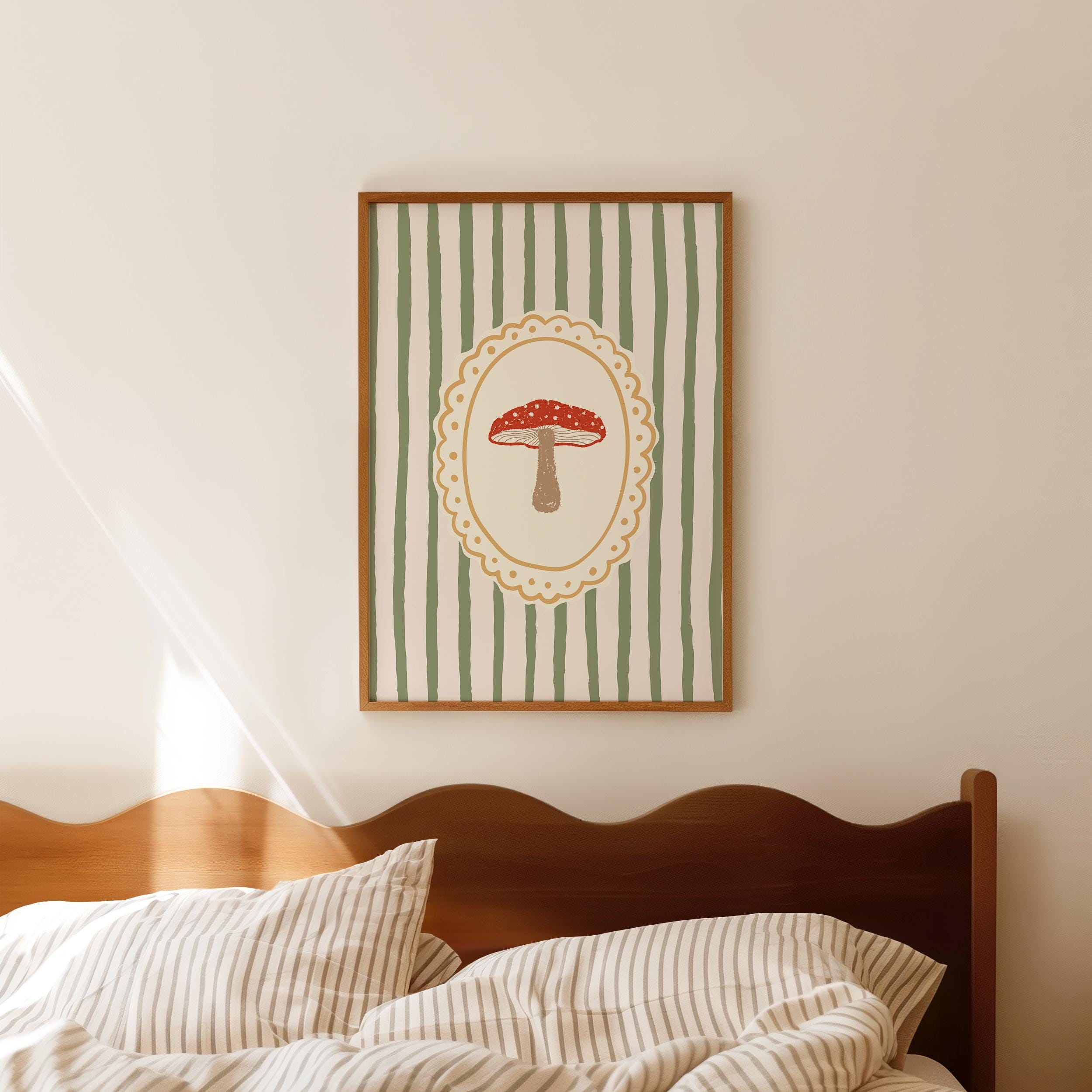 Striped Mushroom Print - Image 5