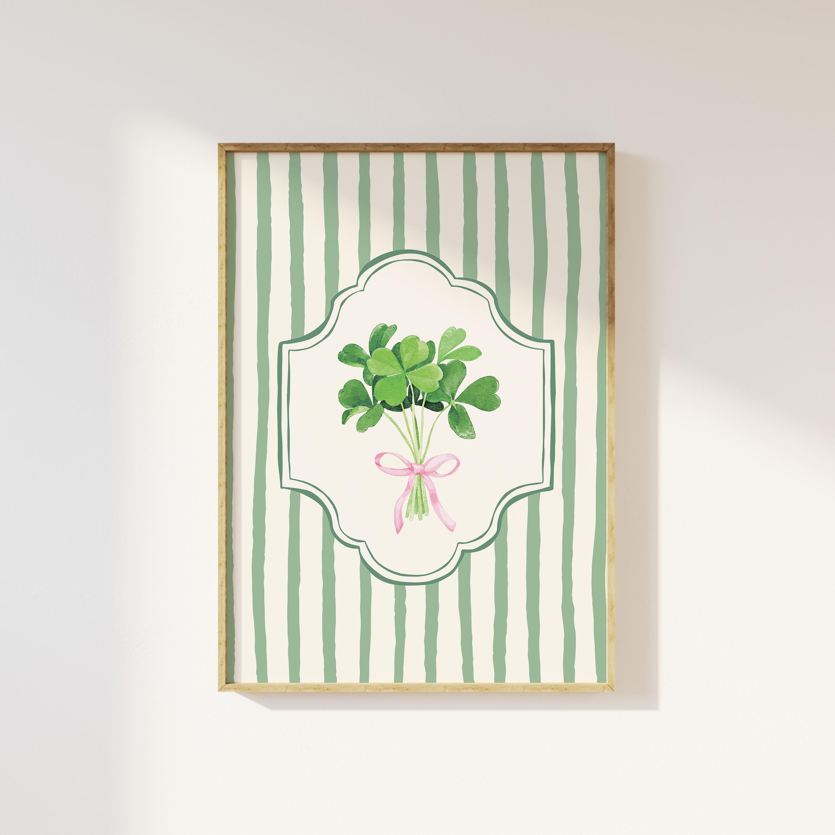 Striped Shamrock Print