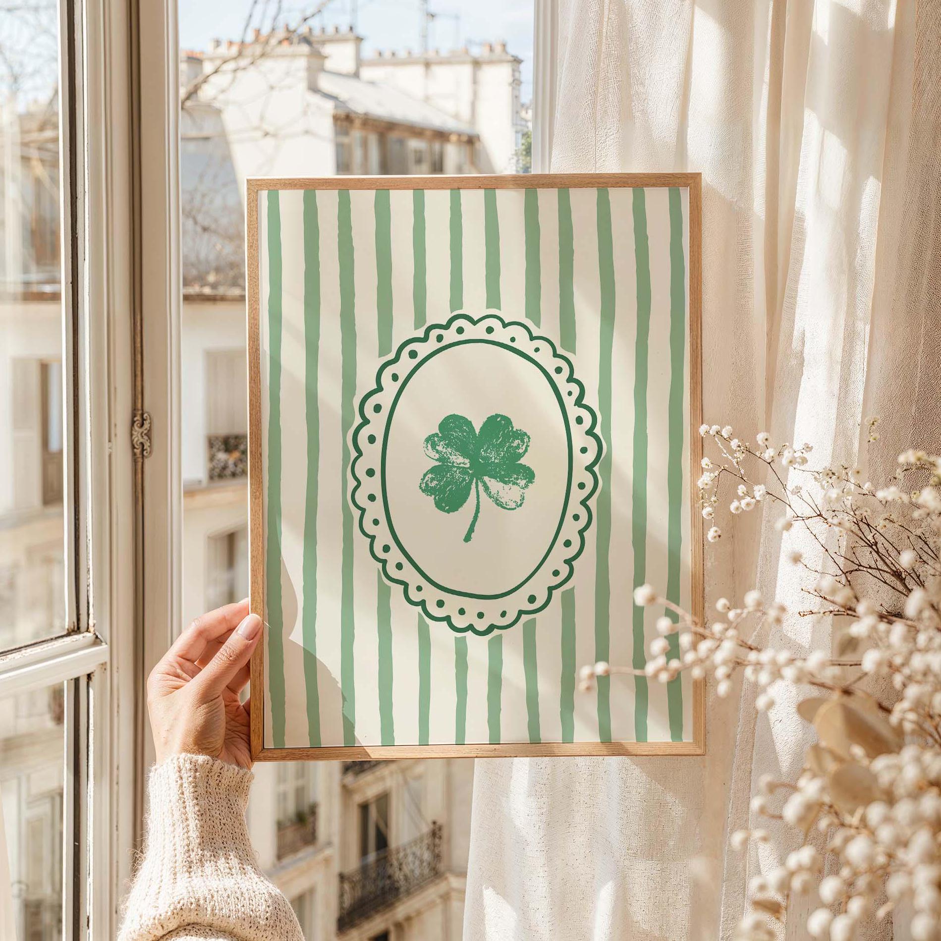 Striped Shamrock Print - Image 2