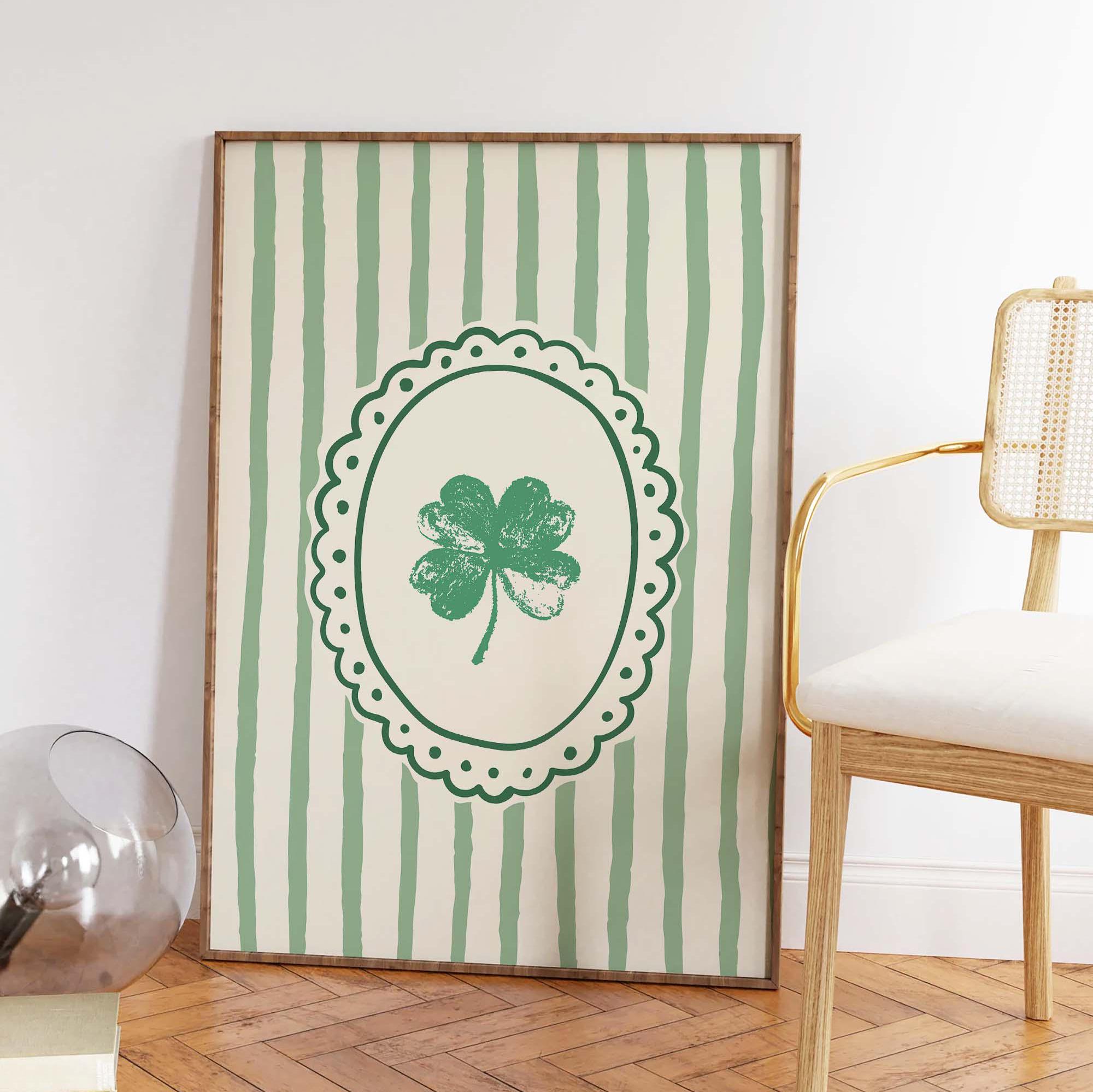 Striped Shamrock Print - Image 3