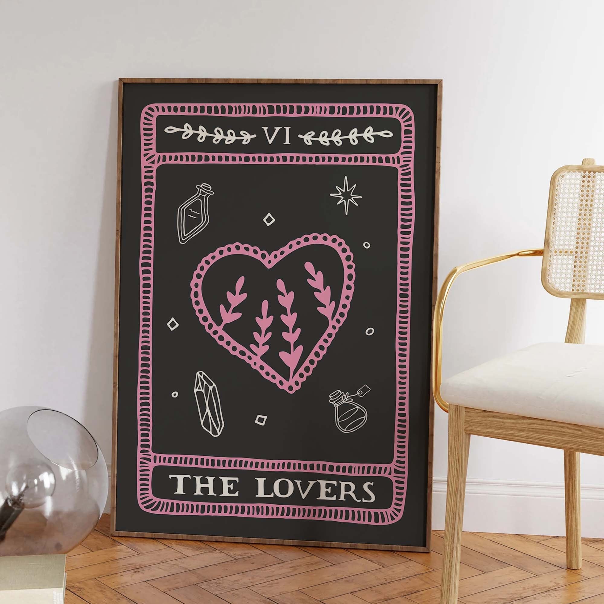 The Lovers Tarot Card Print - Image 4