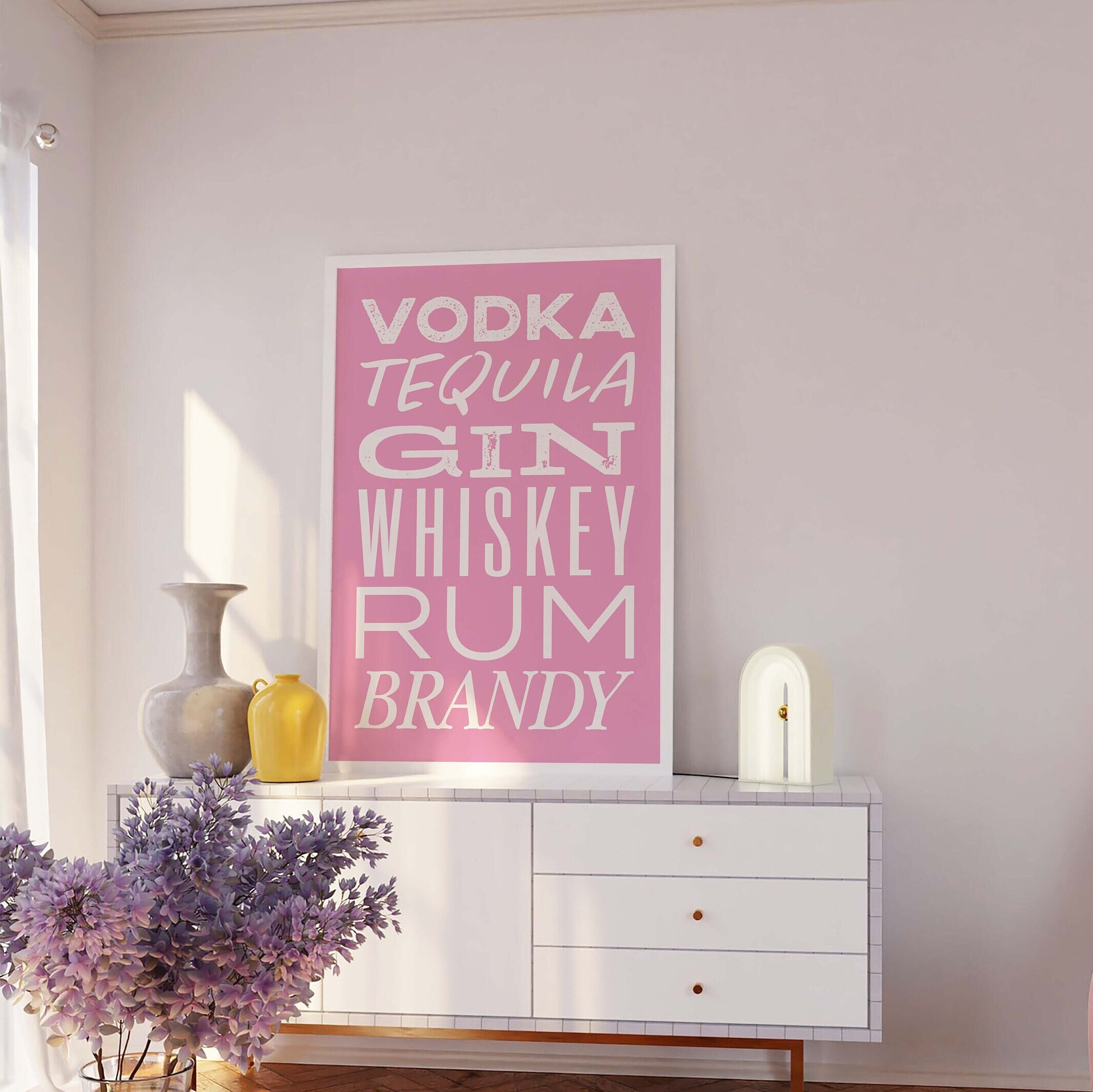 Trendy Bar Cart Print