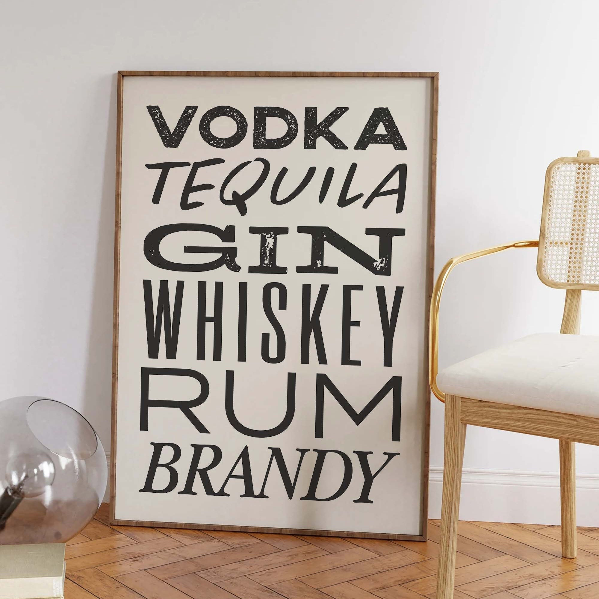Trendy Bar Cart Print