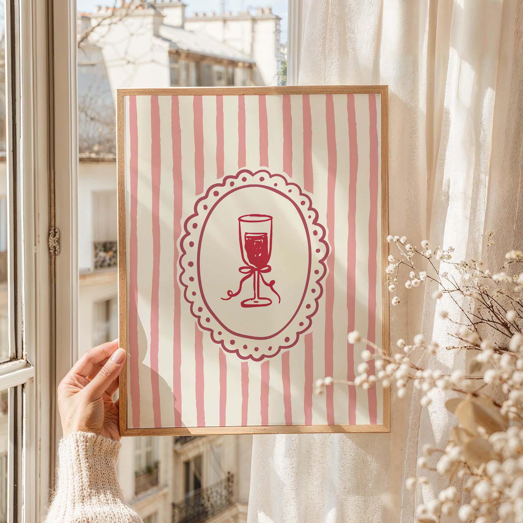 Vintage Champagne Print - Image 3