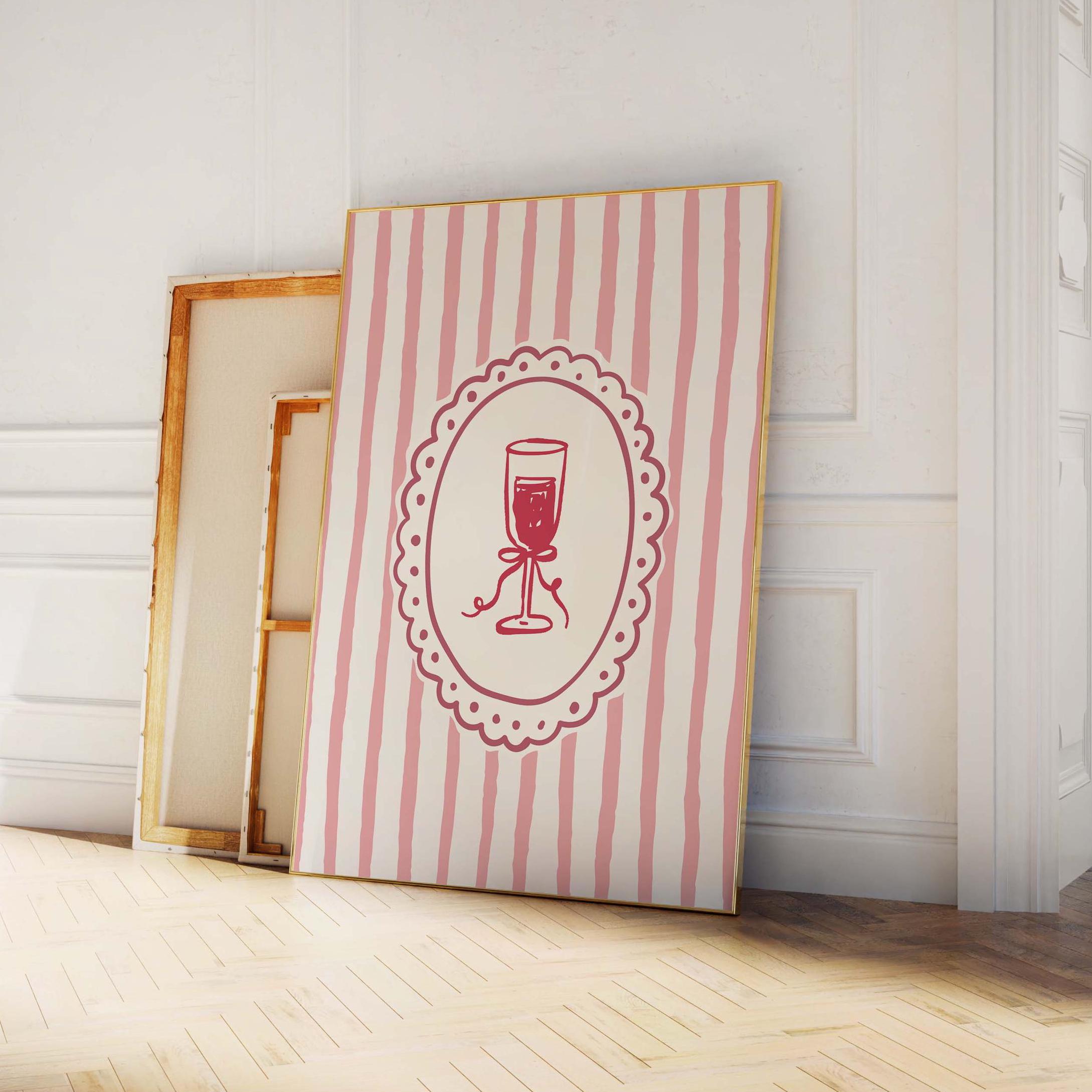 Vintage Champagne Print - Image 5