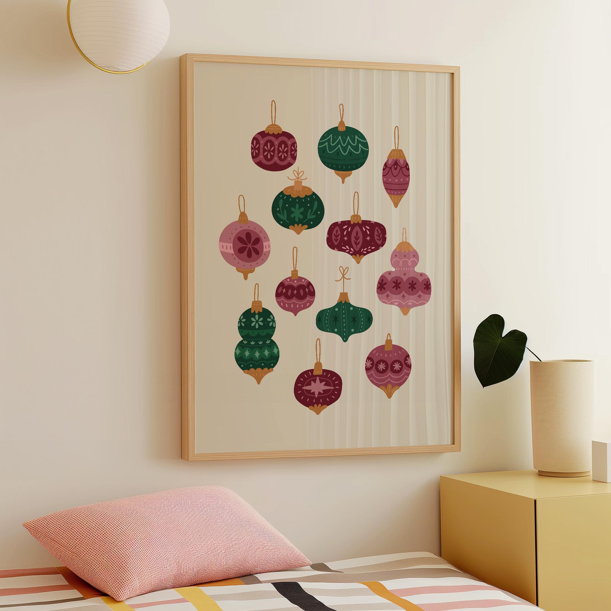 Vintage Christmas Ornament Print - Image 2