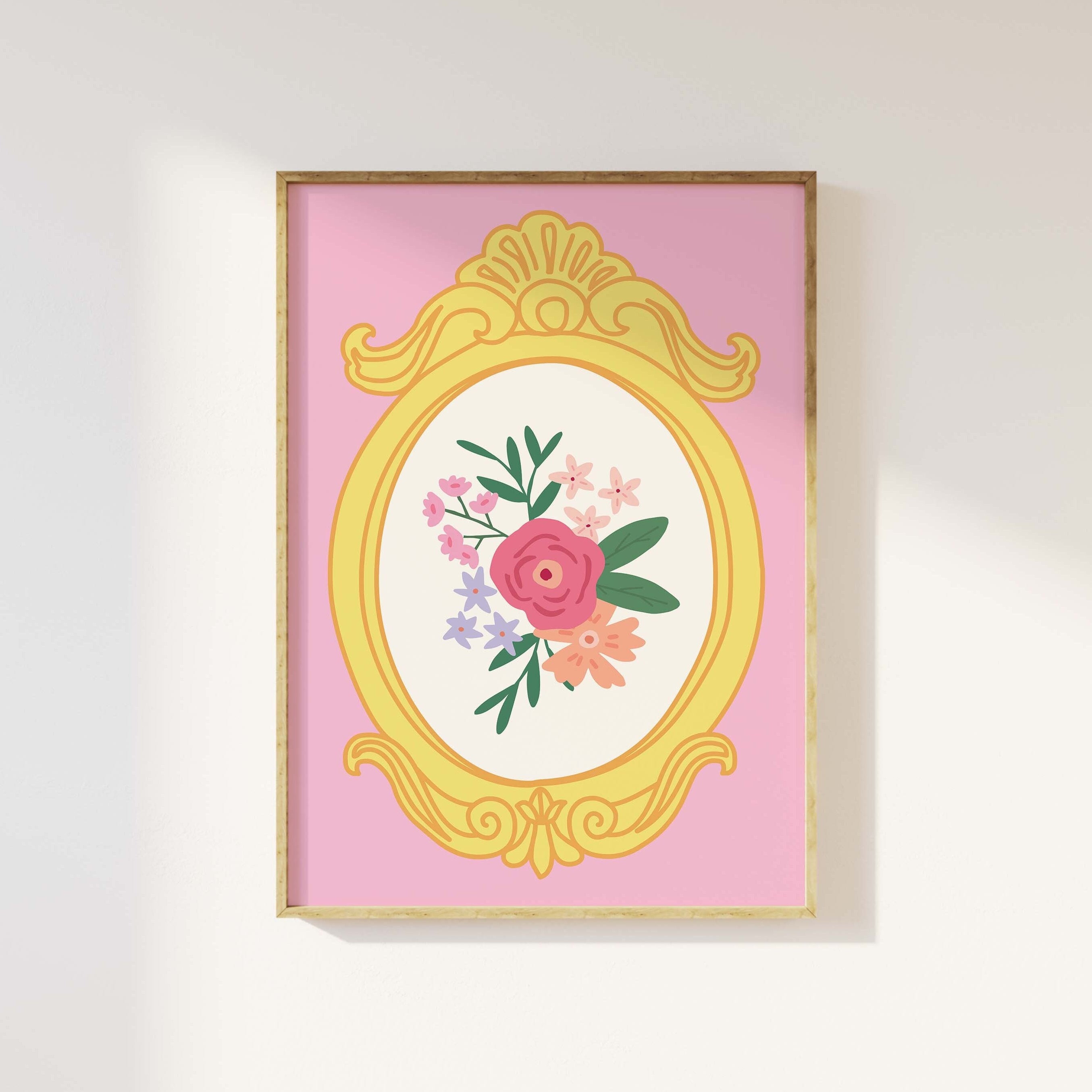 Vintage Floral Frame Print