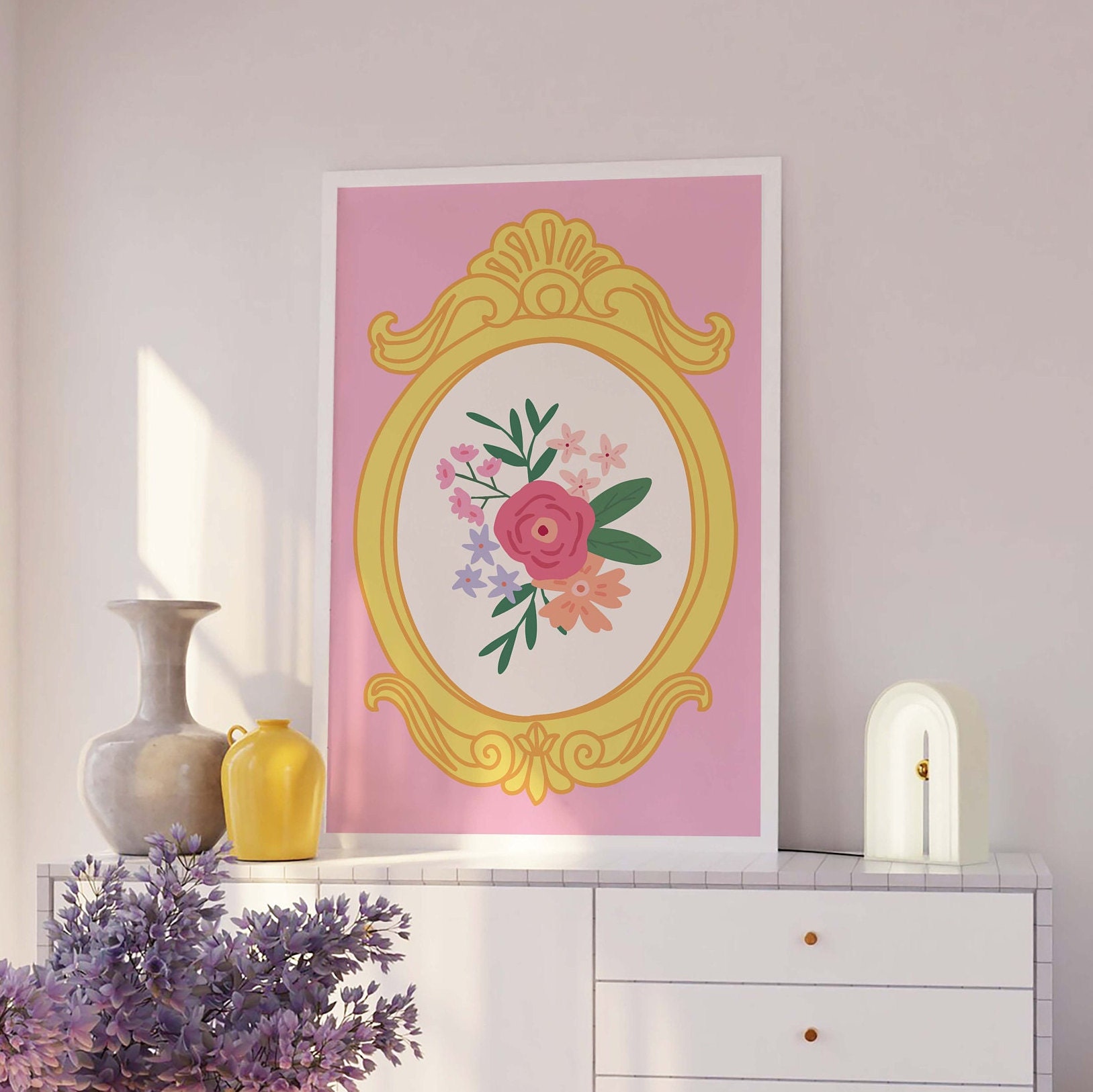 Vintage Floral Frame Print - Image 2