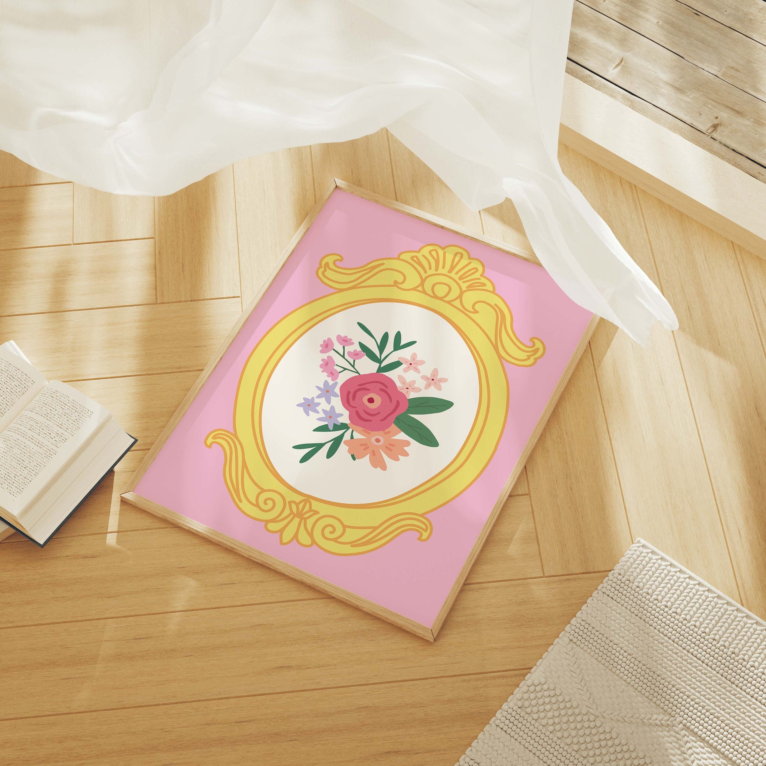 Vintage Floral Frame Print - Image 3